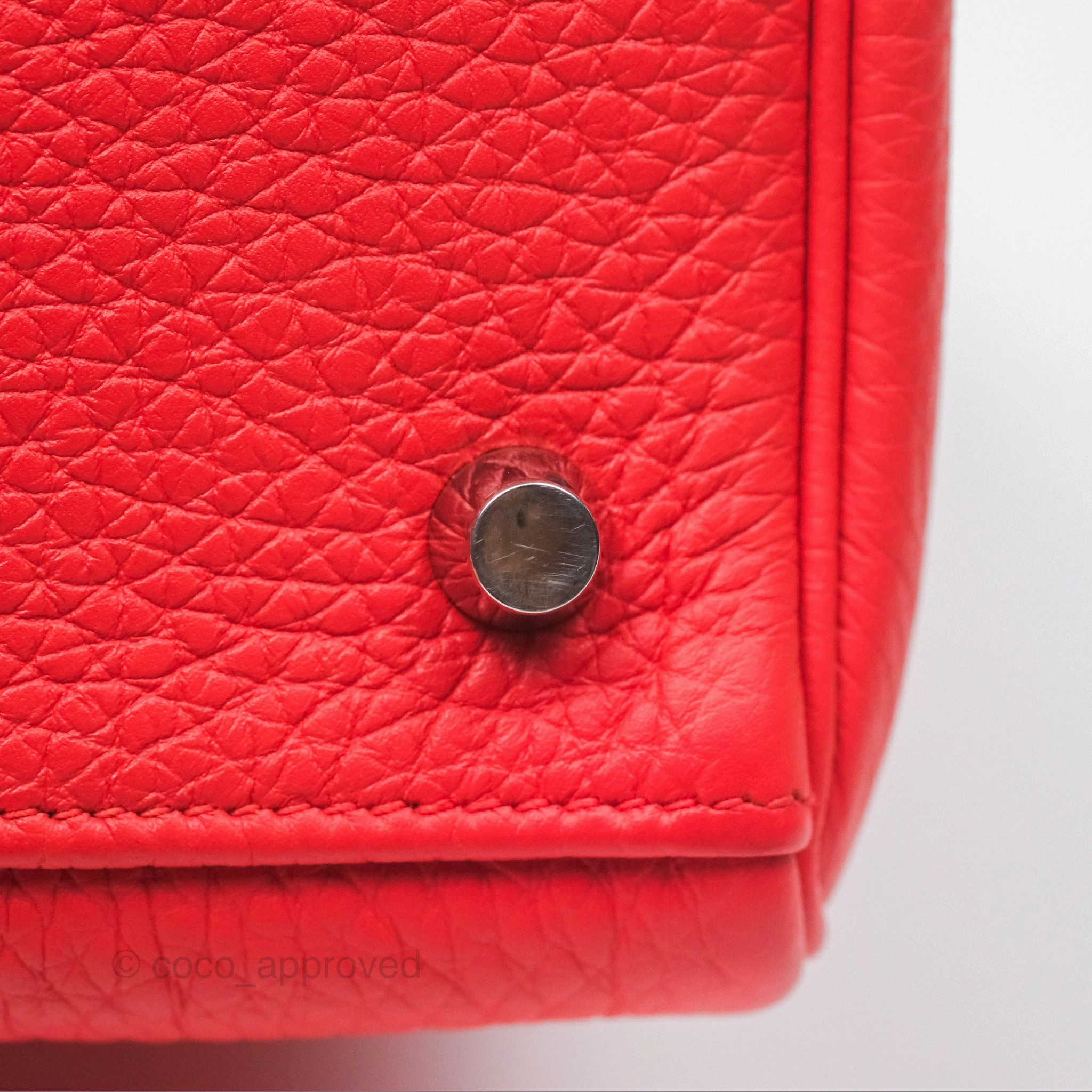Herms Kelly 32 Retourne Rose Jaipur Clemence Palladium Hardware