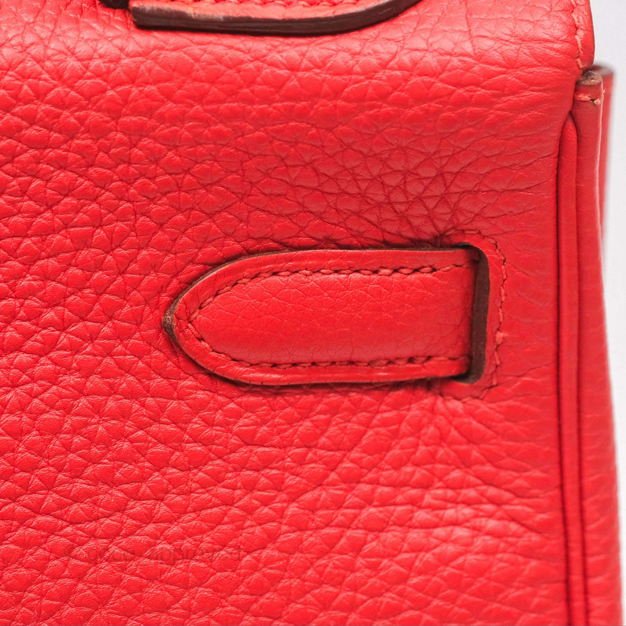 Herms Kelly 32 Retourne Rose Jaipur Clemence Palladium Hardware