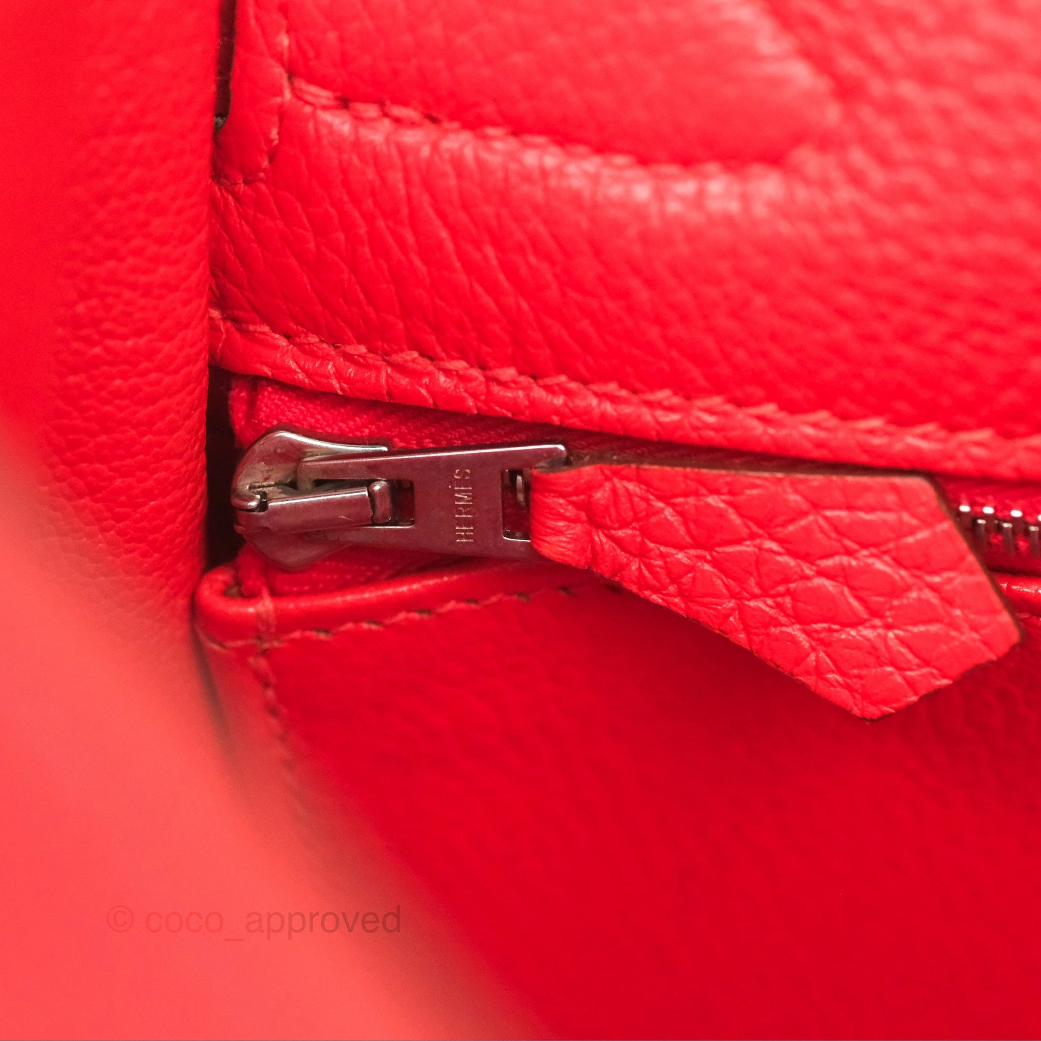 Herms Kelly 32 Retourne Rose Jaipur Clemence Palladium Hardware