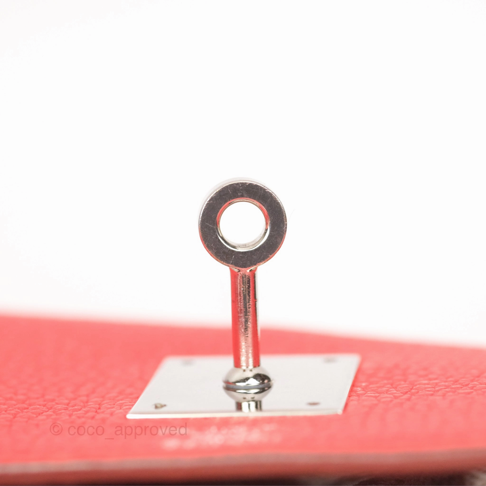 Herms Kelly 32 Retourne Rose Jaipur Clemence Palladium Hardware