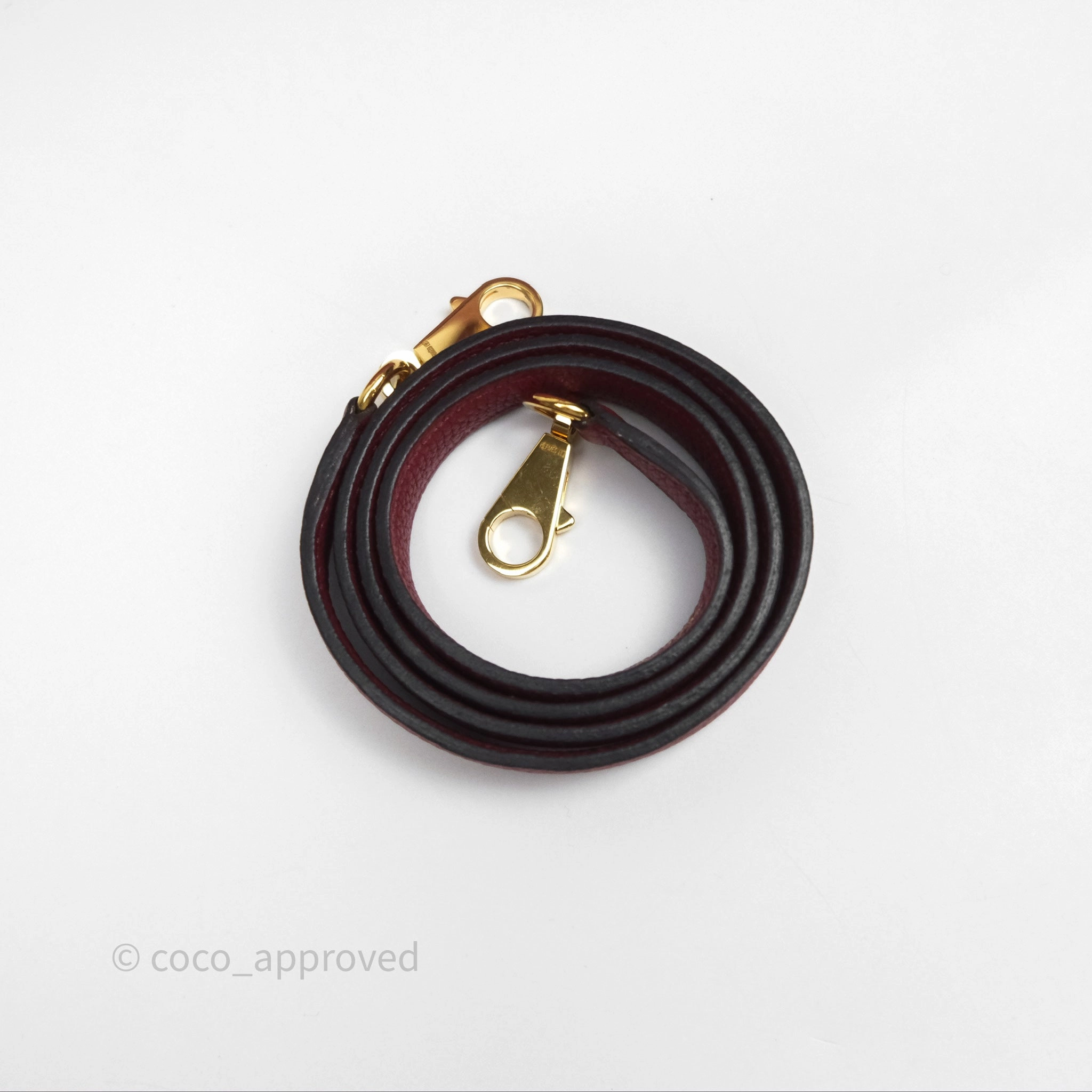 Herms Kelly 32 Retourne Rouge Grenat K1 Togo Gold Hardware