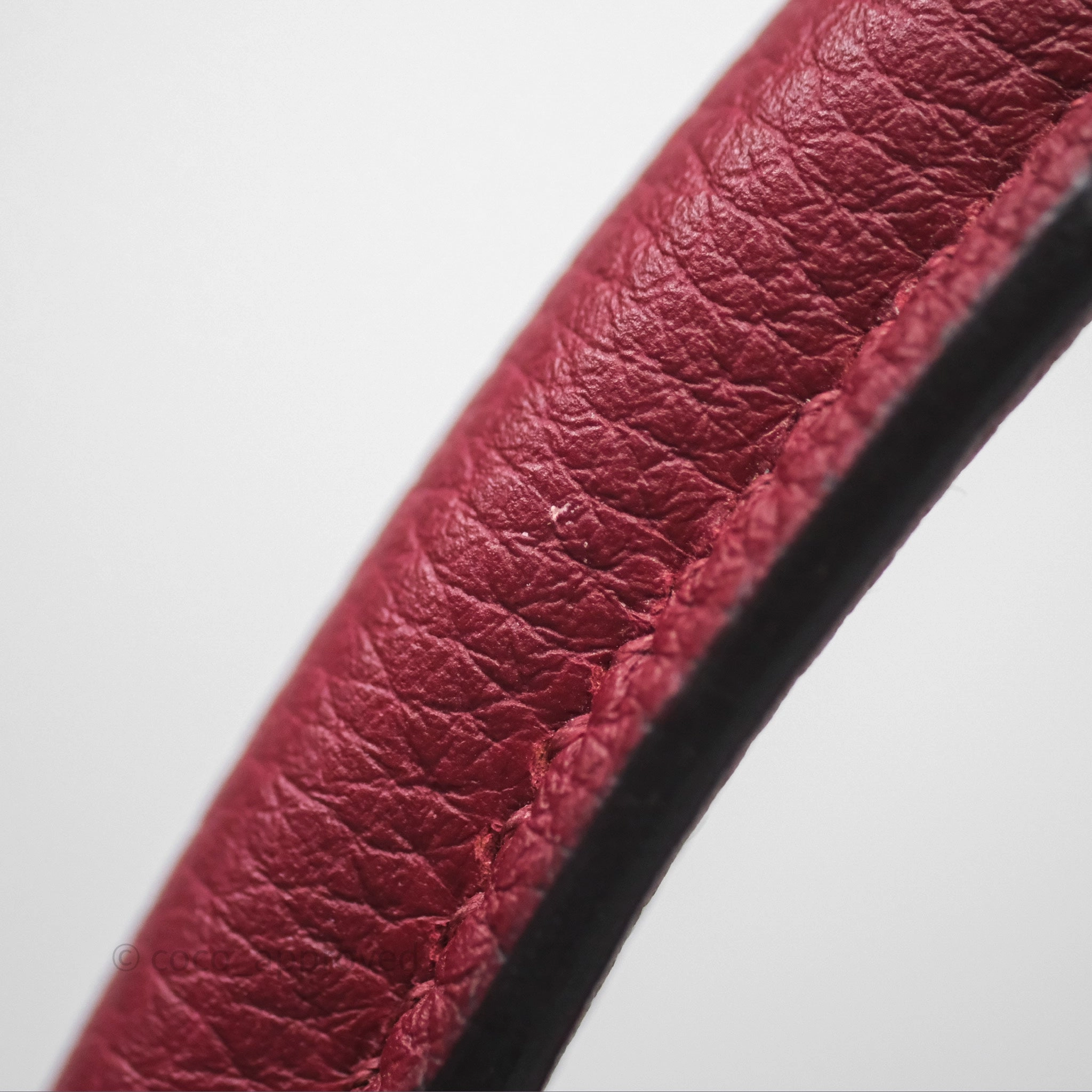 Herms Kelly 32 Retourne Rouge Grenat K1 Togo Gold Hardware