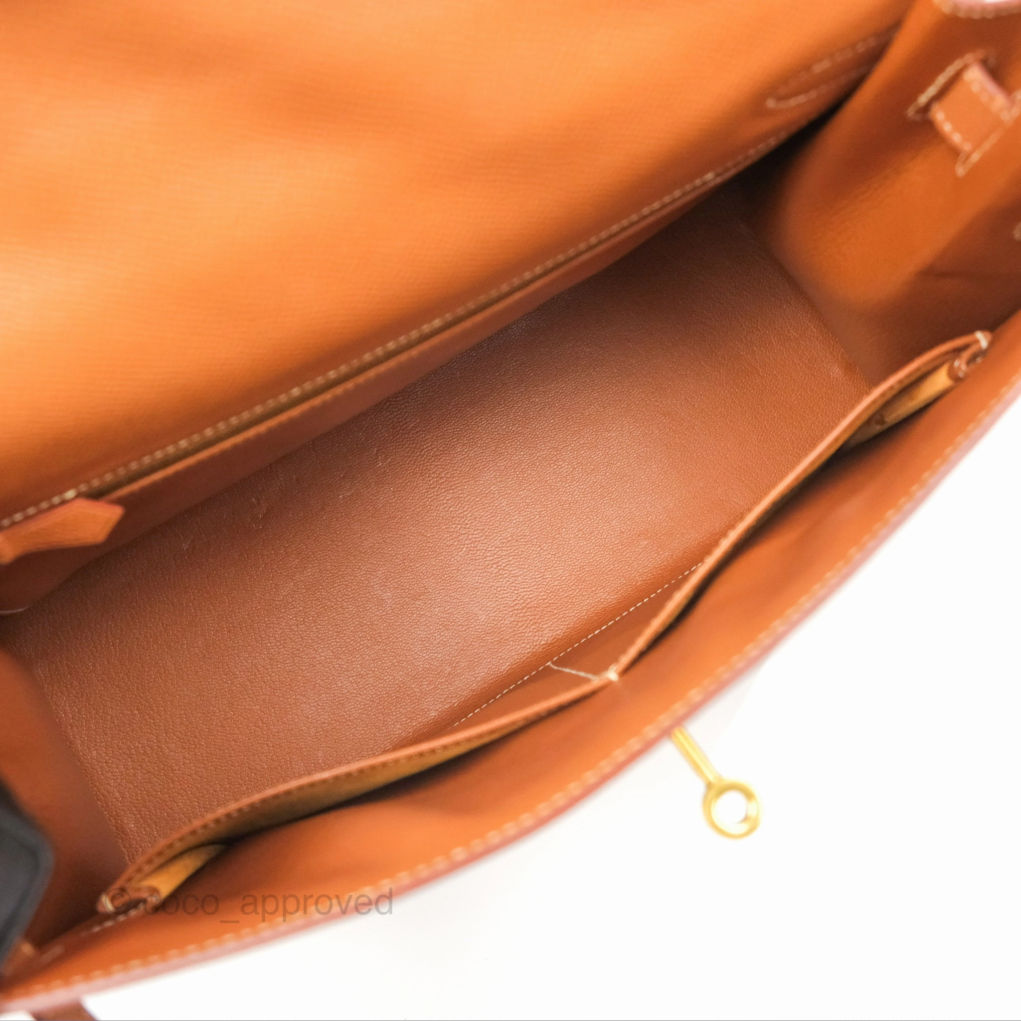 Herms Kelly 32 Sellier Gold Epsom Gold Hardware