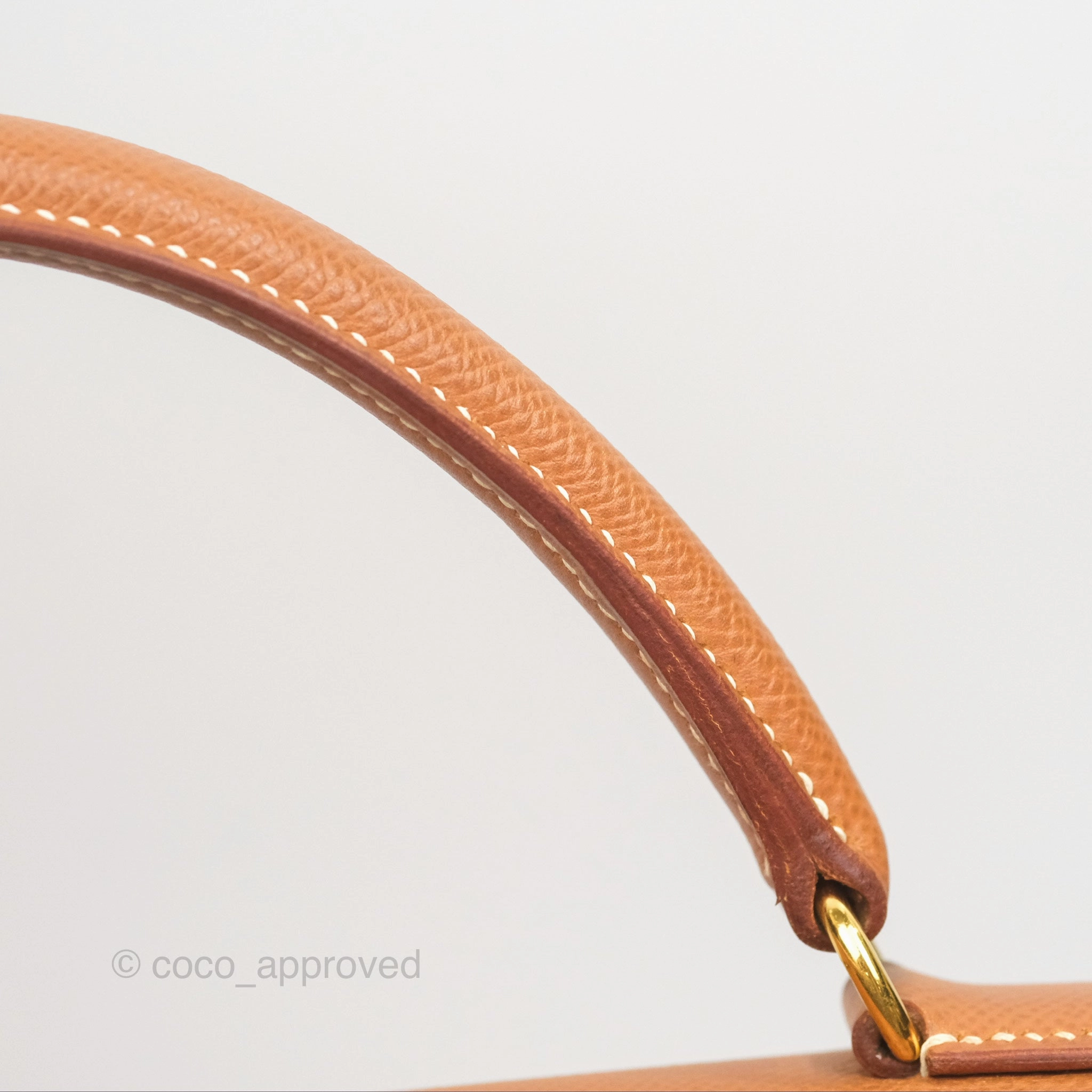 Herms Kelly 32 Sellier Gold Epsom Gold Hardware