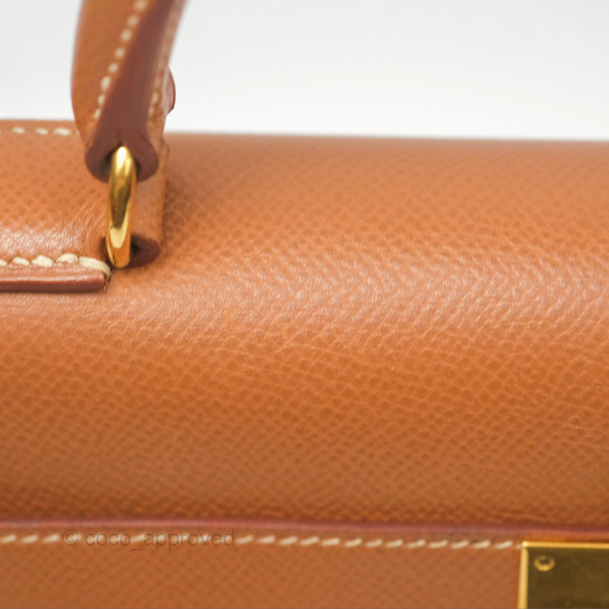 Herms Kelly 32 Sellier Gold Epsom Gold Hardware