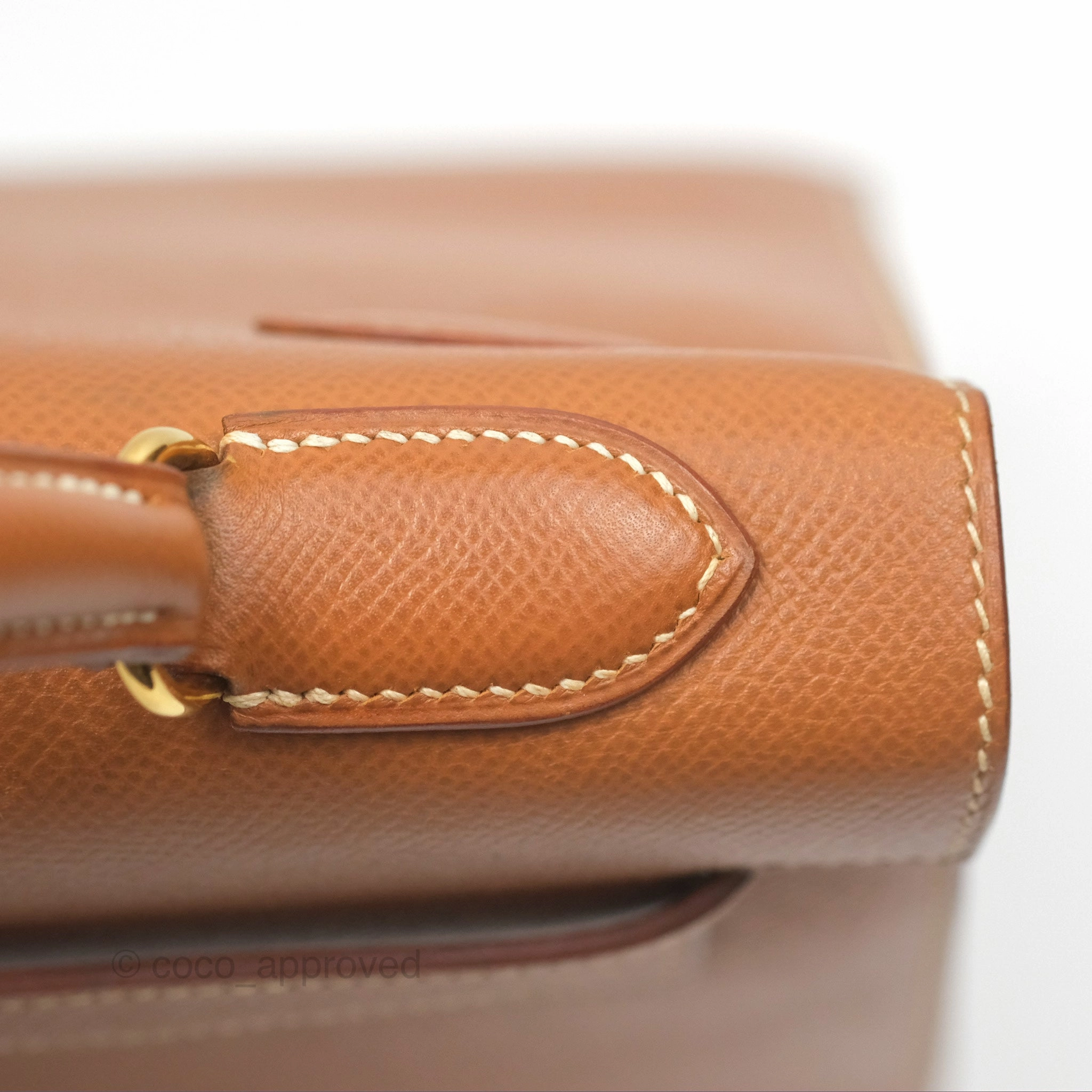 Herms Kelly 32 Sellier Gold Epsom Gold Hardware