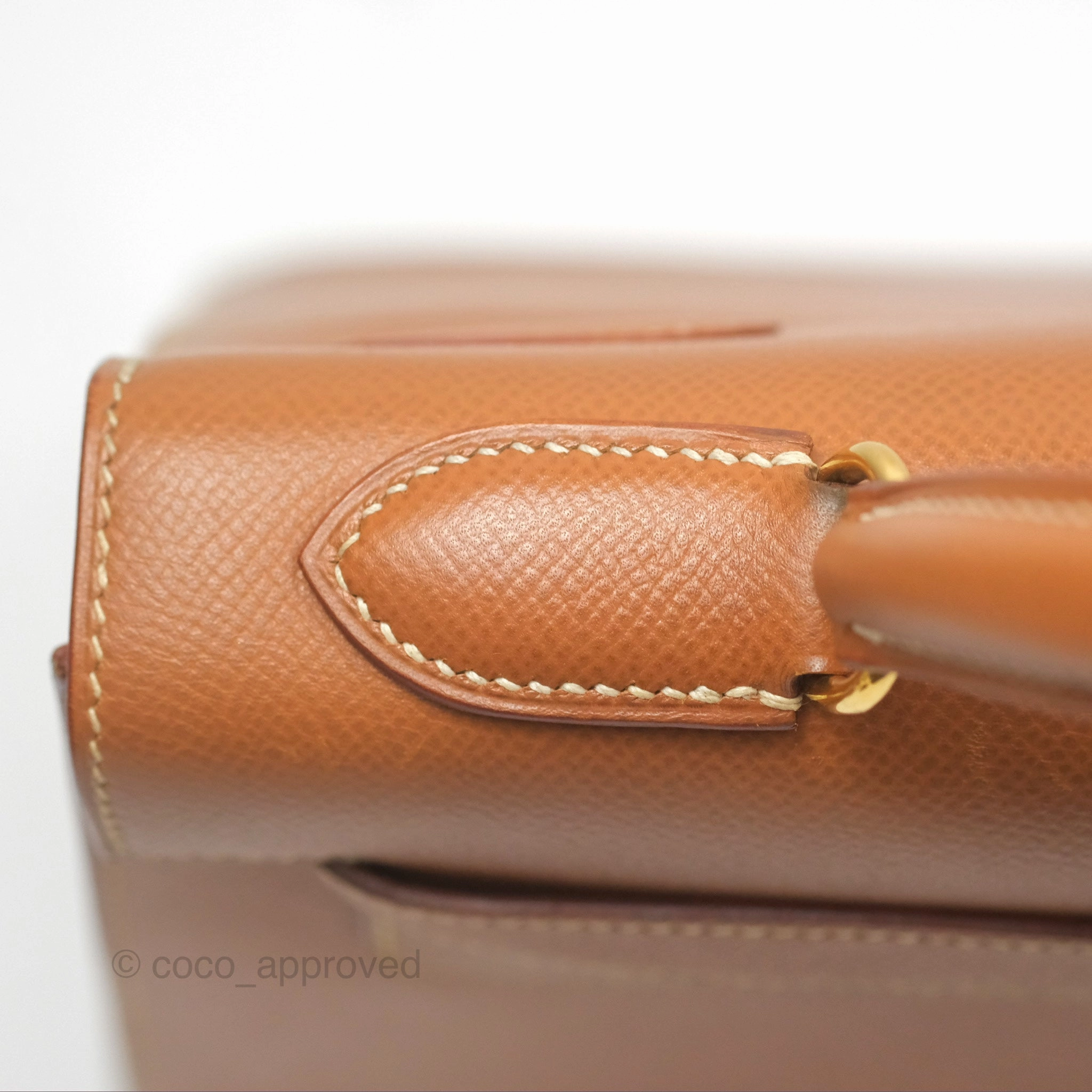 Herms Kelly 32 Sellier Gold Epsom Gold Hardware