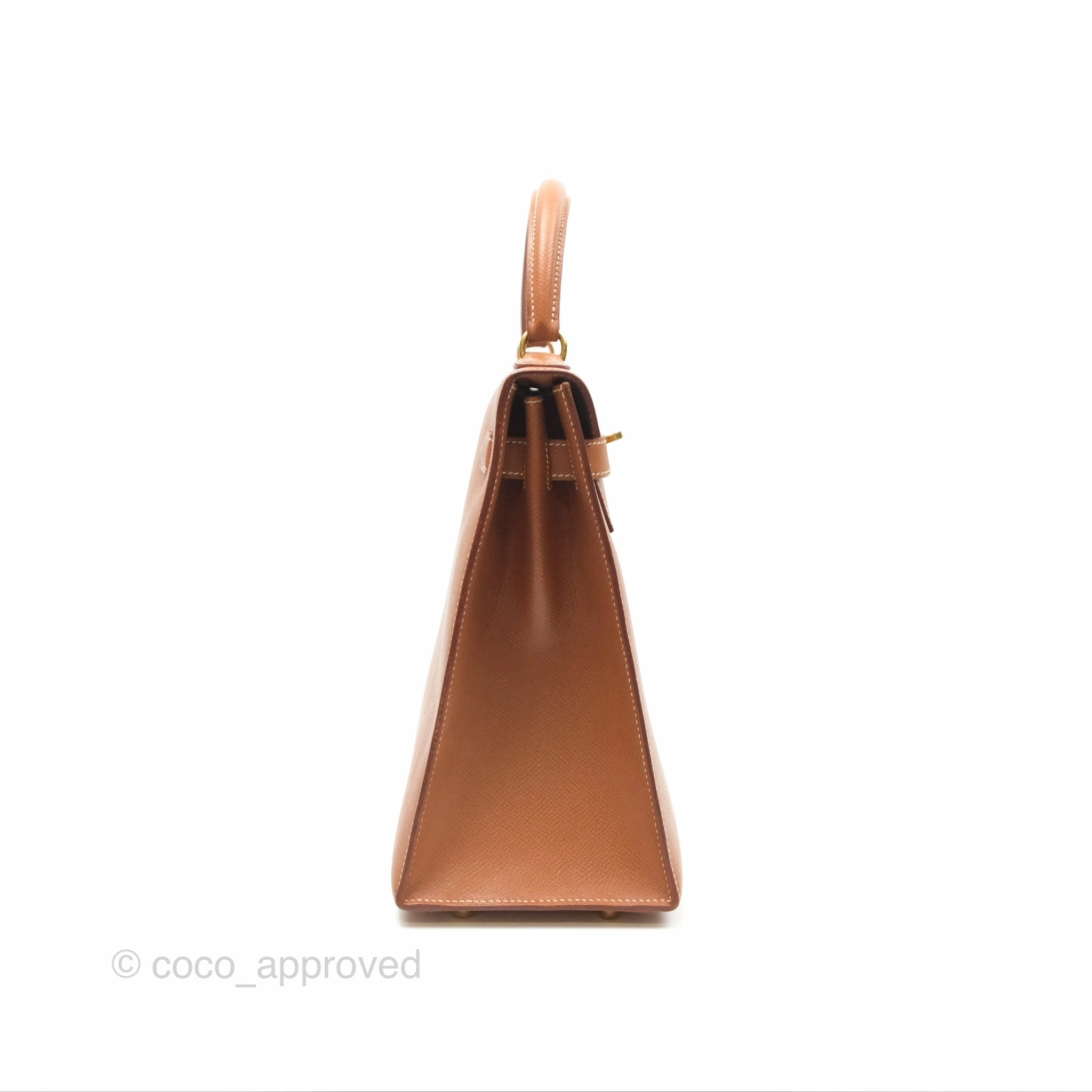 Herms Kelly 32 Sellier Gold Epsom Gold Hardware