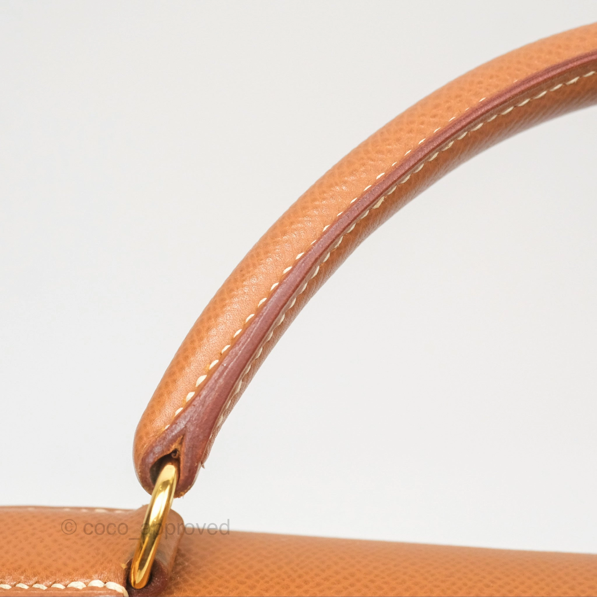 Herms Kelly 32 Sellier Gold Epsom Gold Hardware
