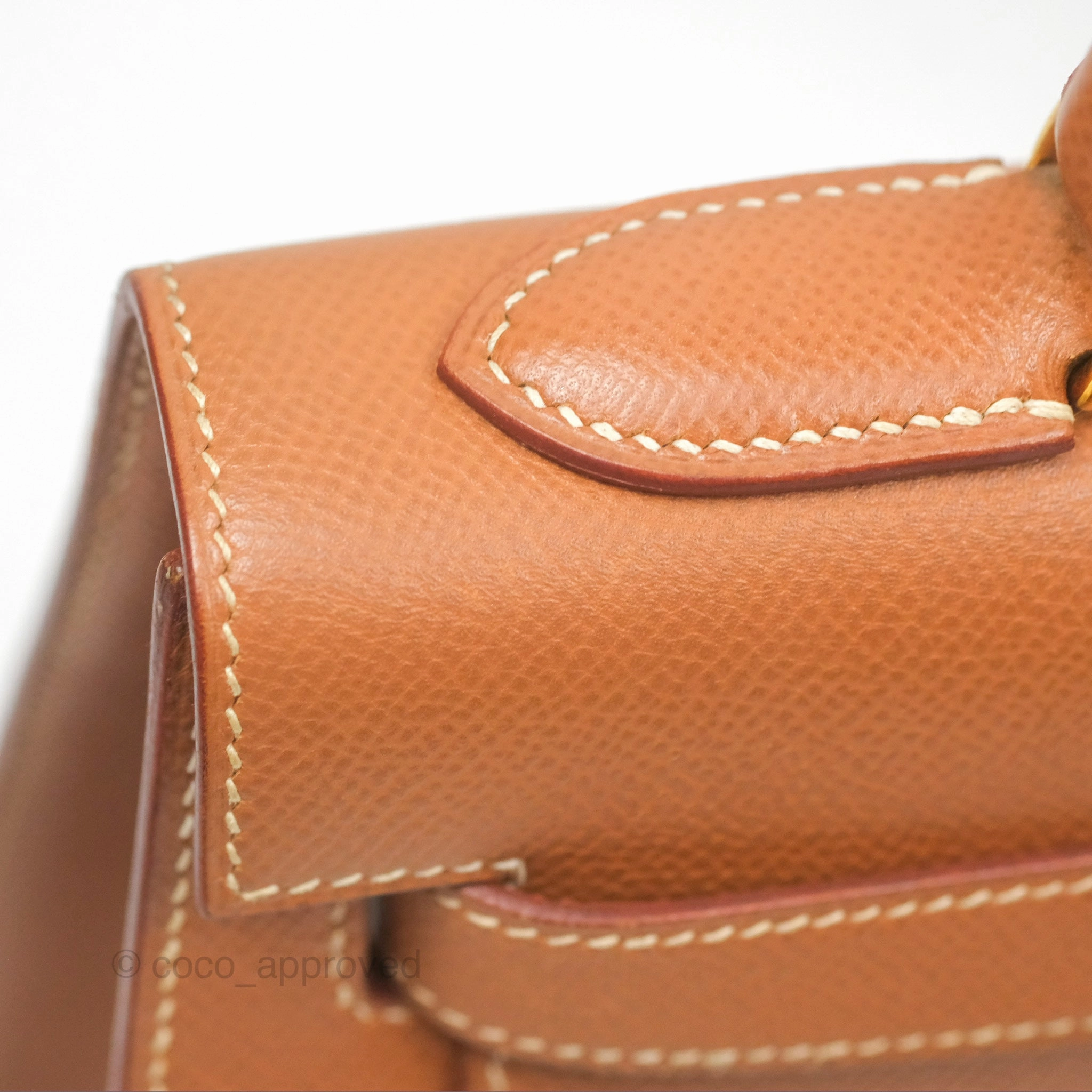 Herms Kelly 32 Sellier Gold Epsom Gold Hardware