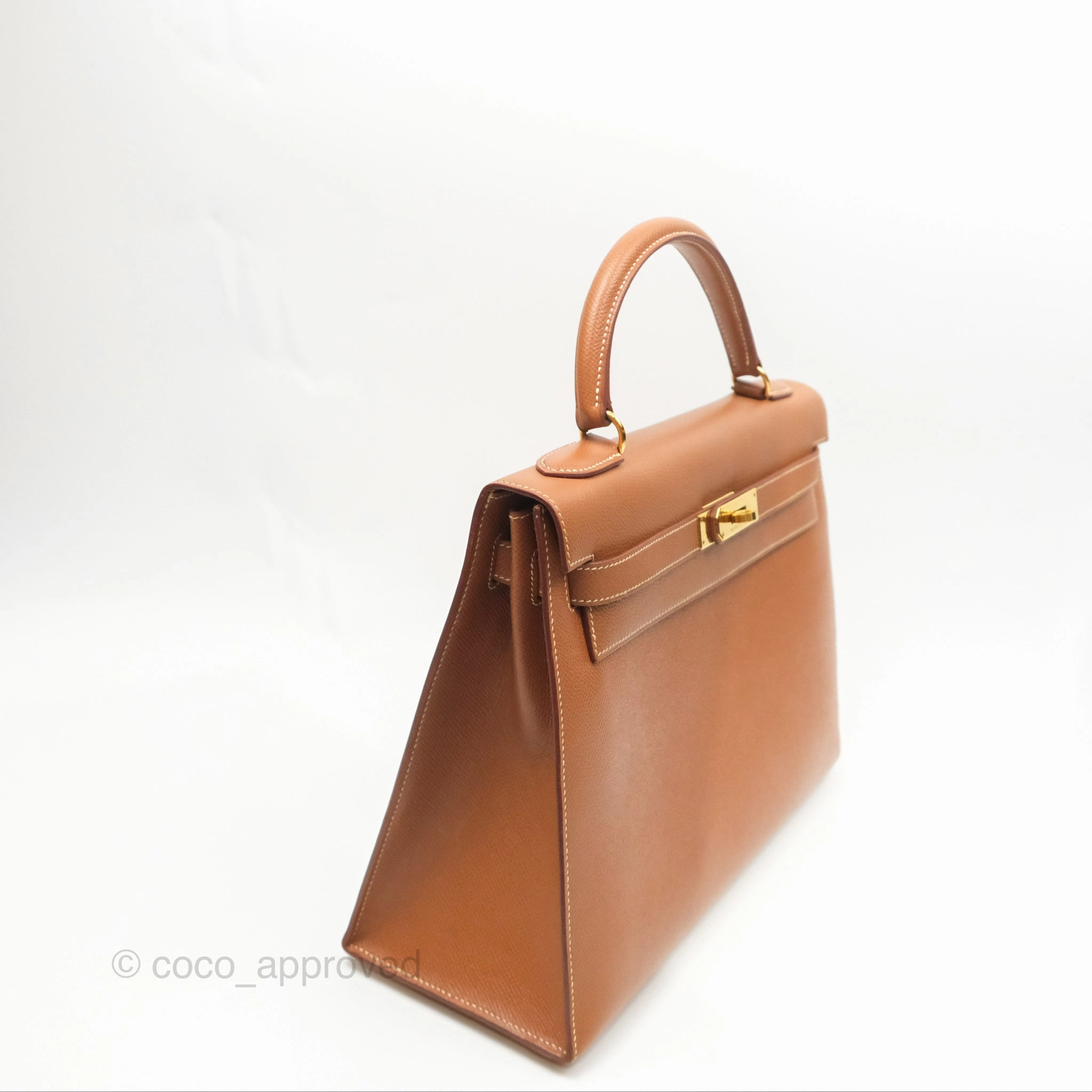 Herms Kelly 32 Sellier Gold Epsom Gold Hardware