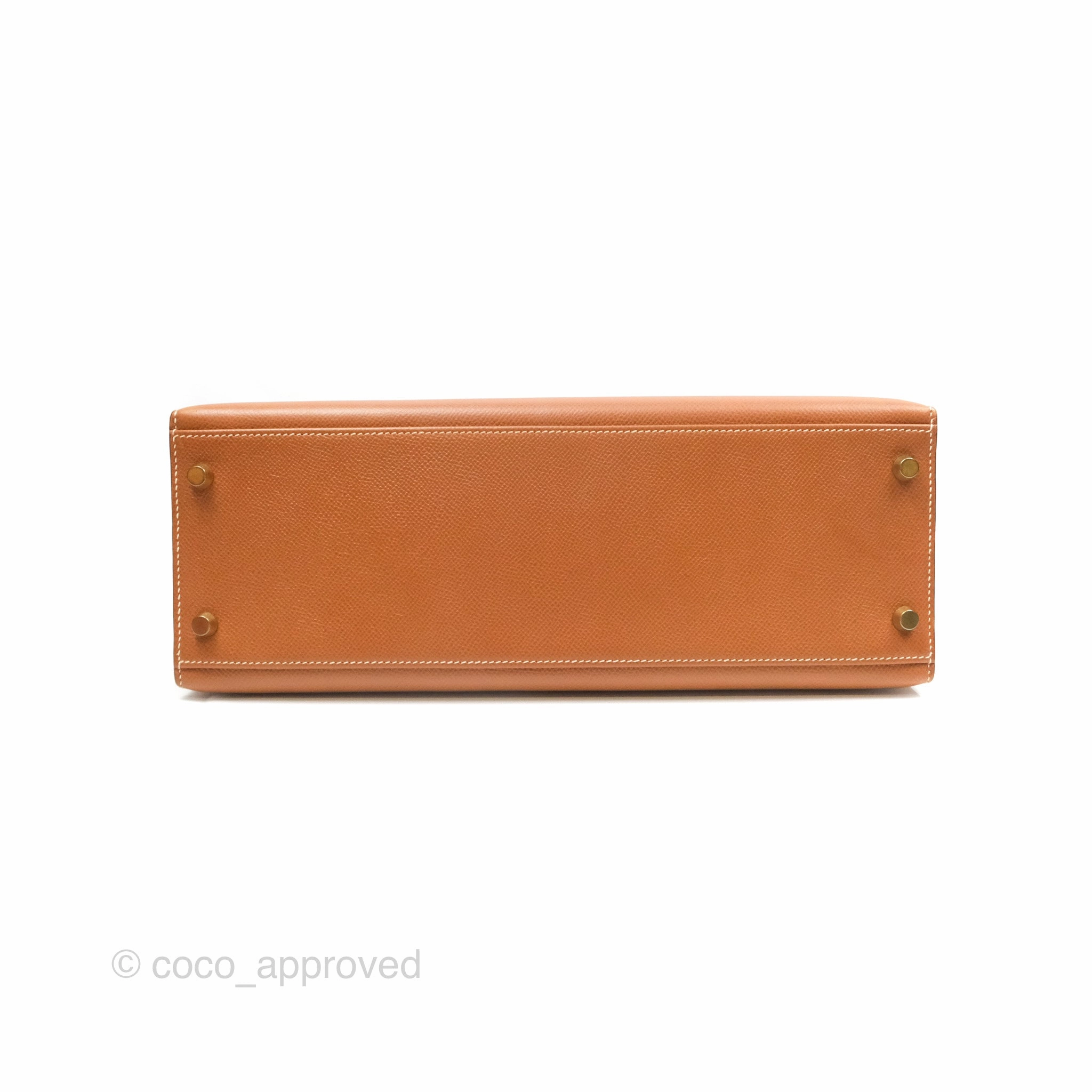 Herms Kelly 32 Sellier Gold Epsom Gold Hardware
