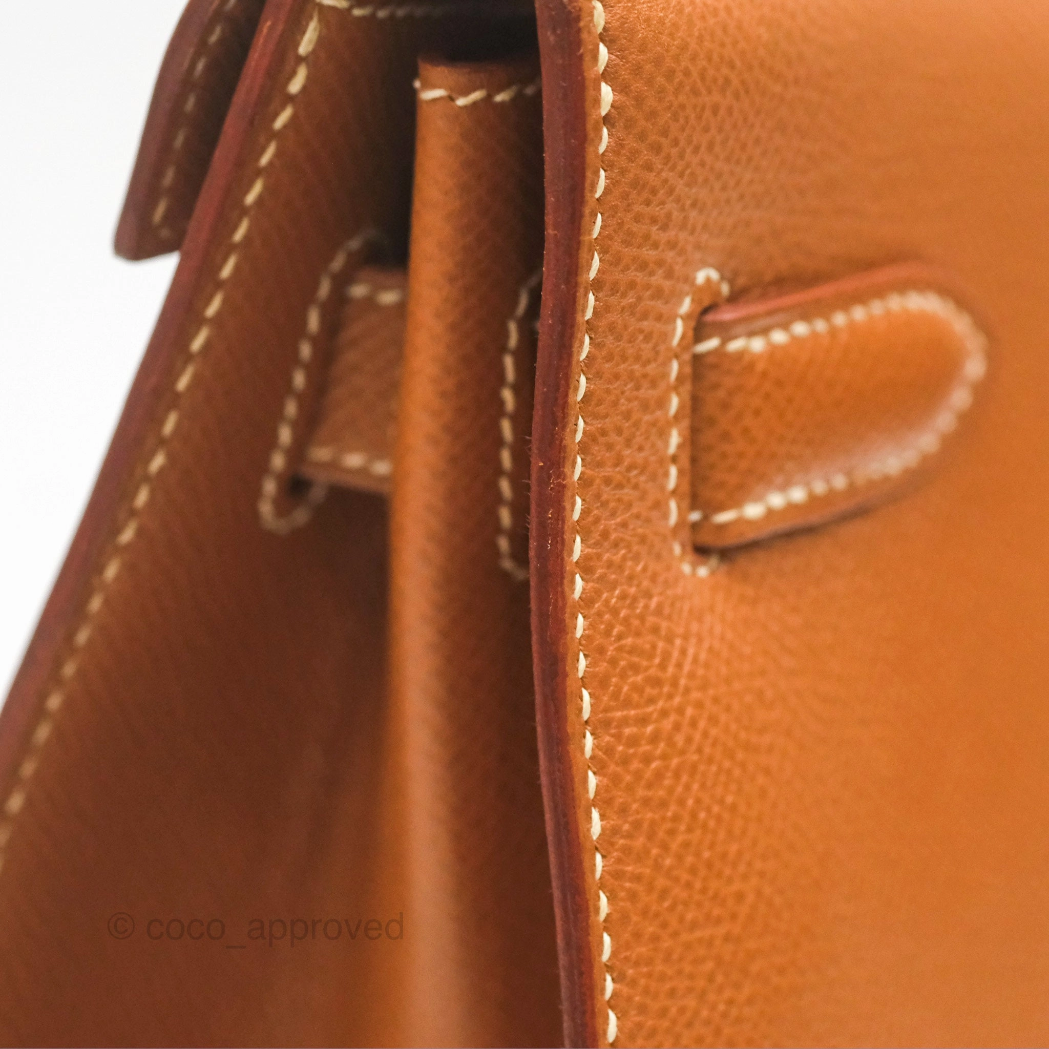 Herms Kelly 32 Sellier Gold Epsom Gold Hardware
