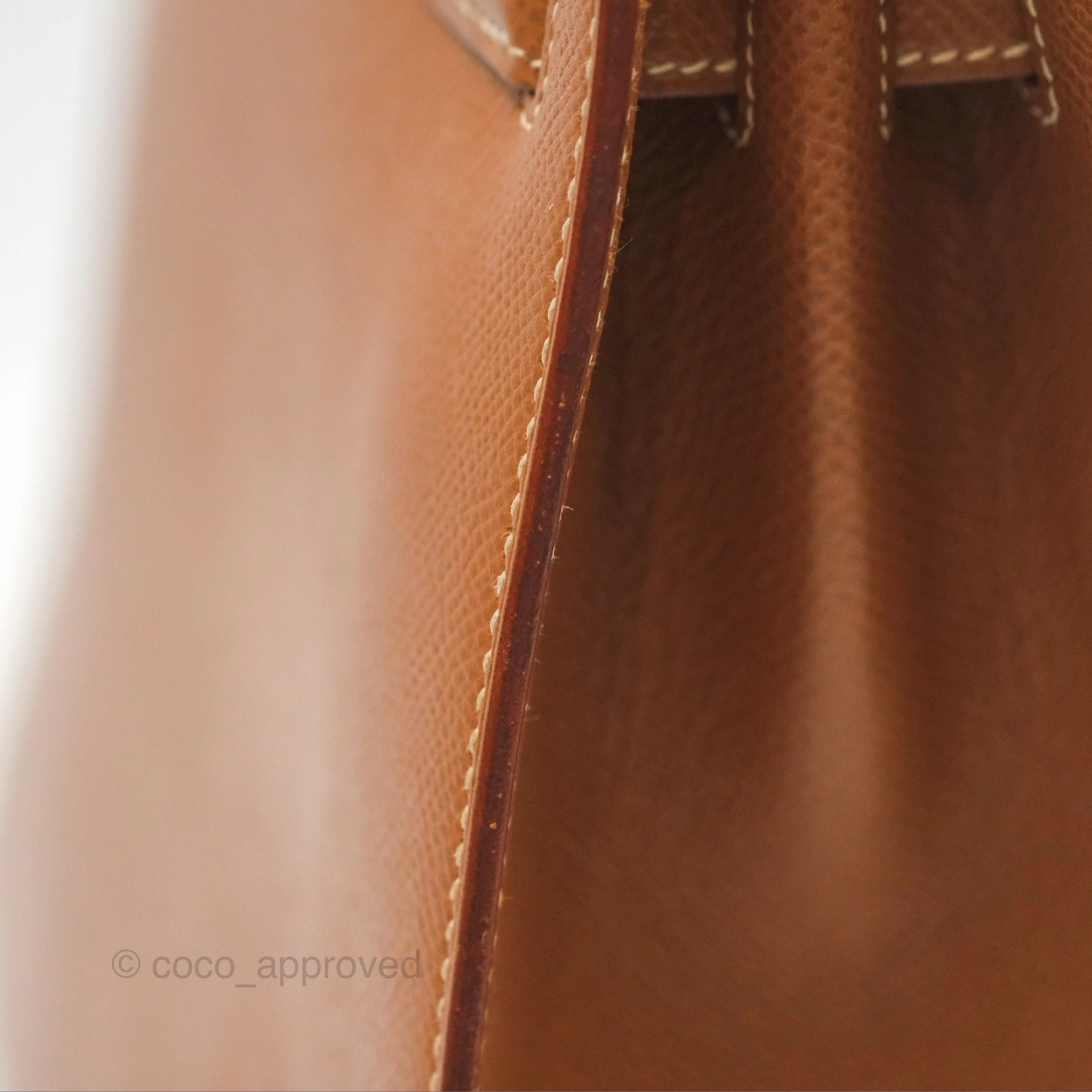 Herms Kelly 32 Sellier Gold Epsom Gold Hardware