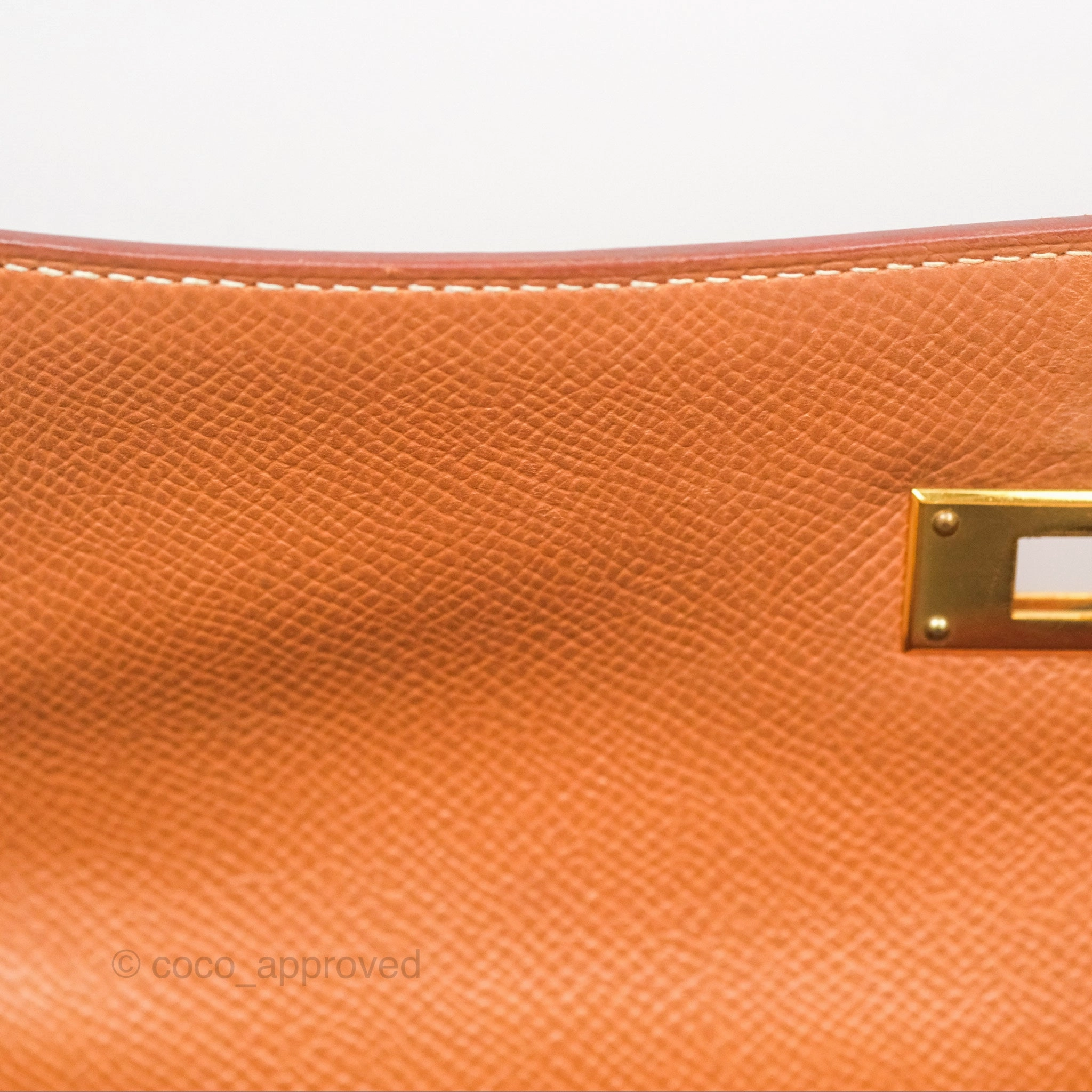 Herms Kelly 32 Sellier Gold Epsom Gold Hardware