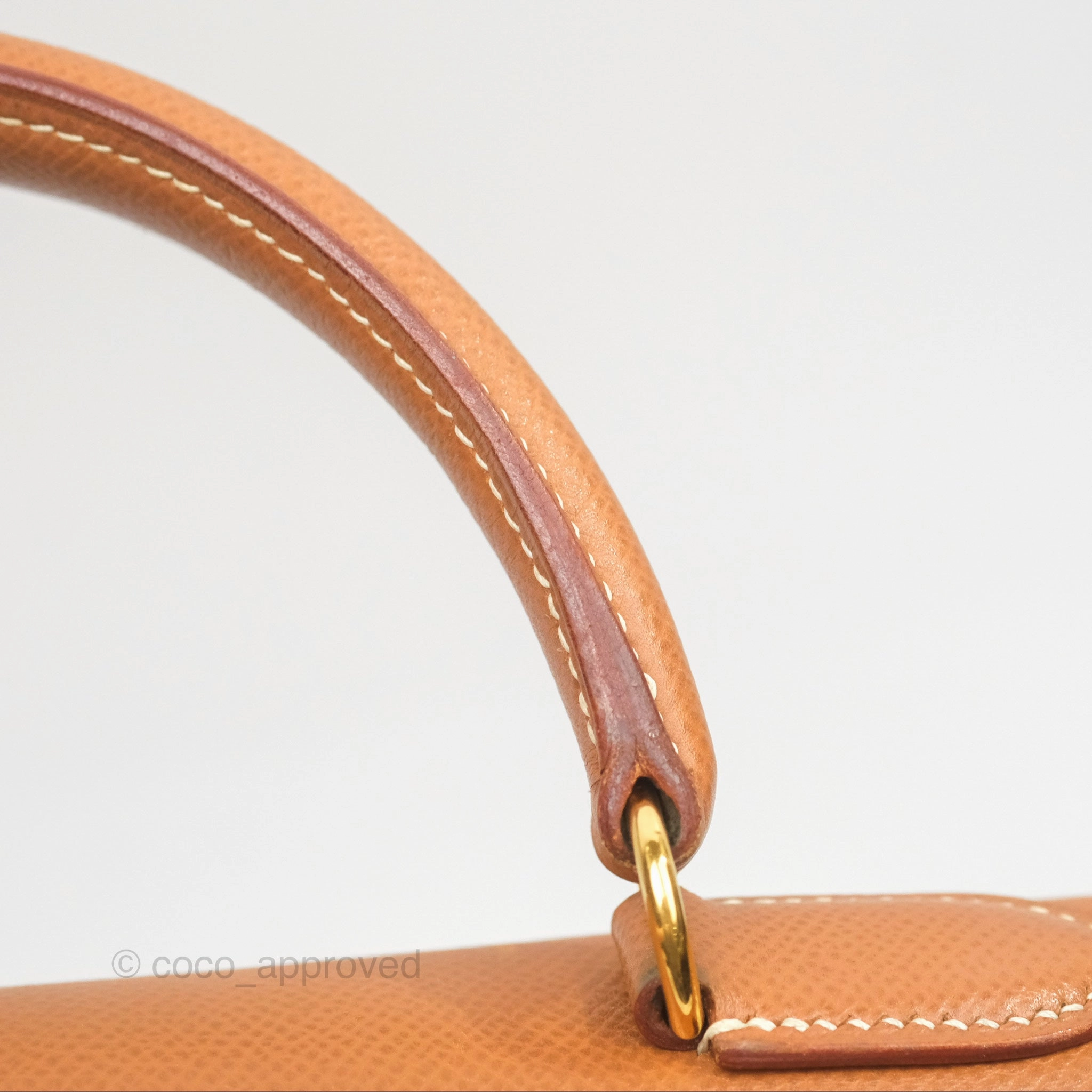 Herms Kelly 32 Sellier Gold Epsom Gold Hardware