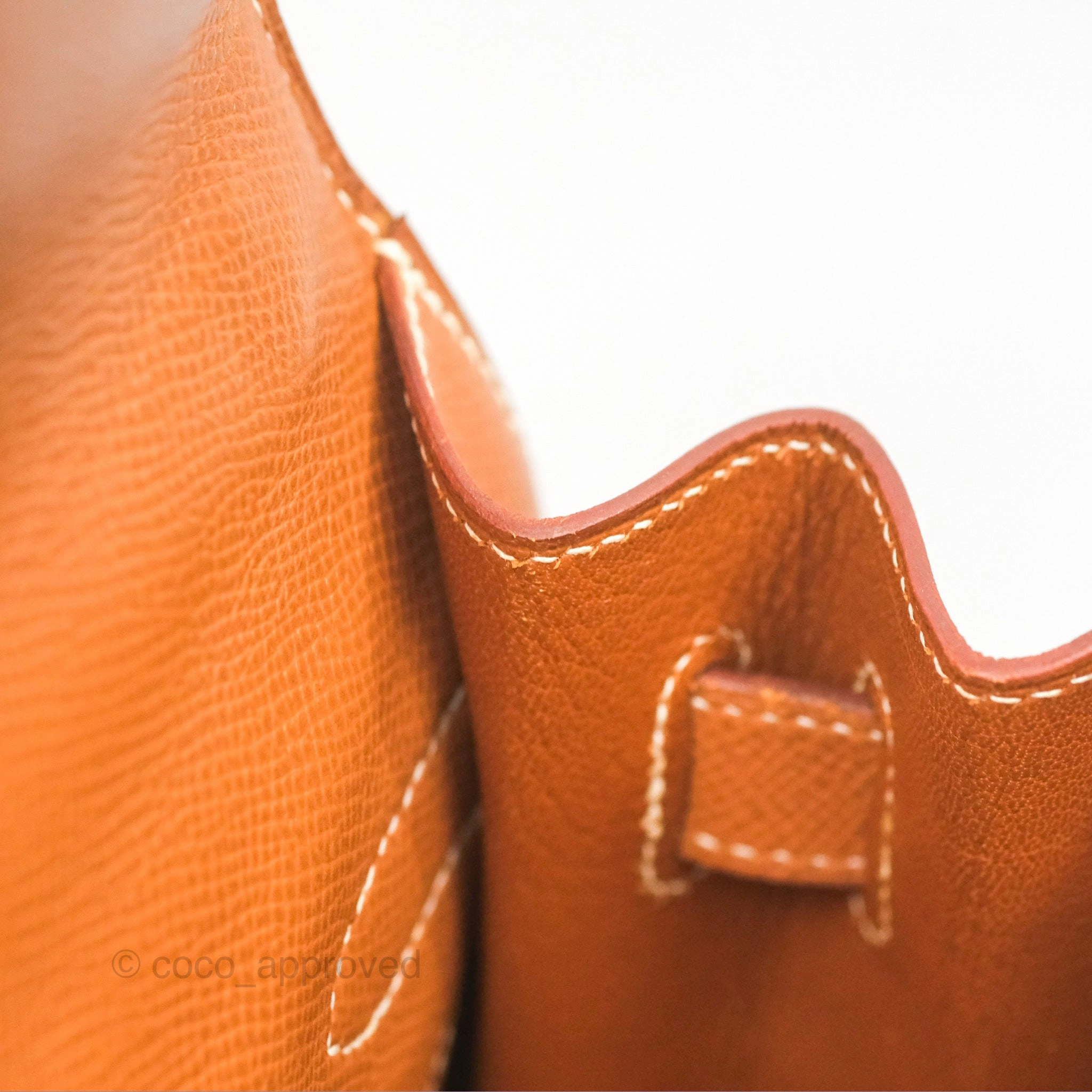 Herms Kelly 32 Sellier Gold Epsom Gold Hardware