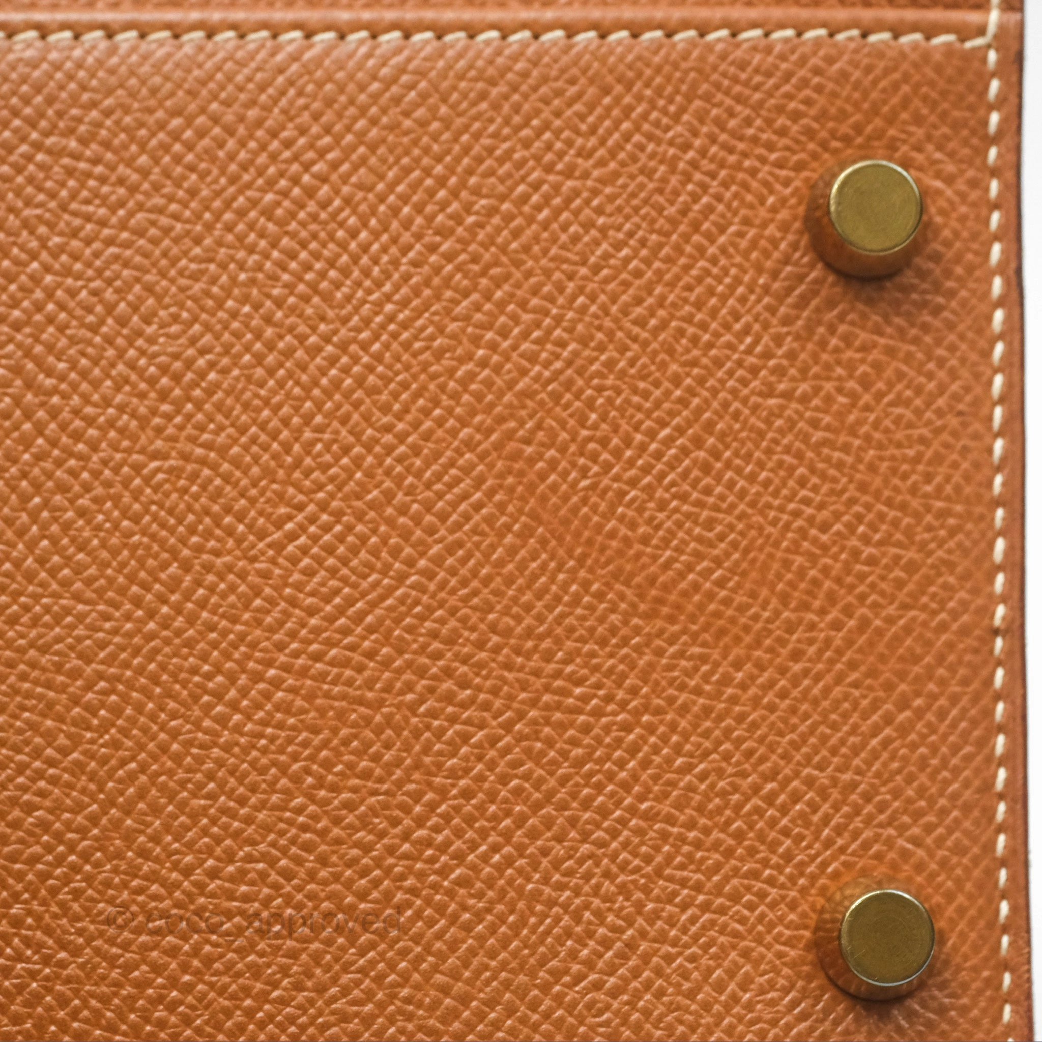 Herms Kelly 32 Sellier Gold Epsom Gold Hardware