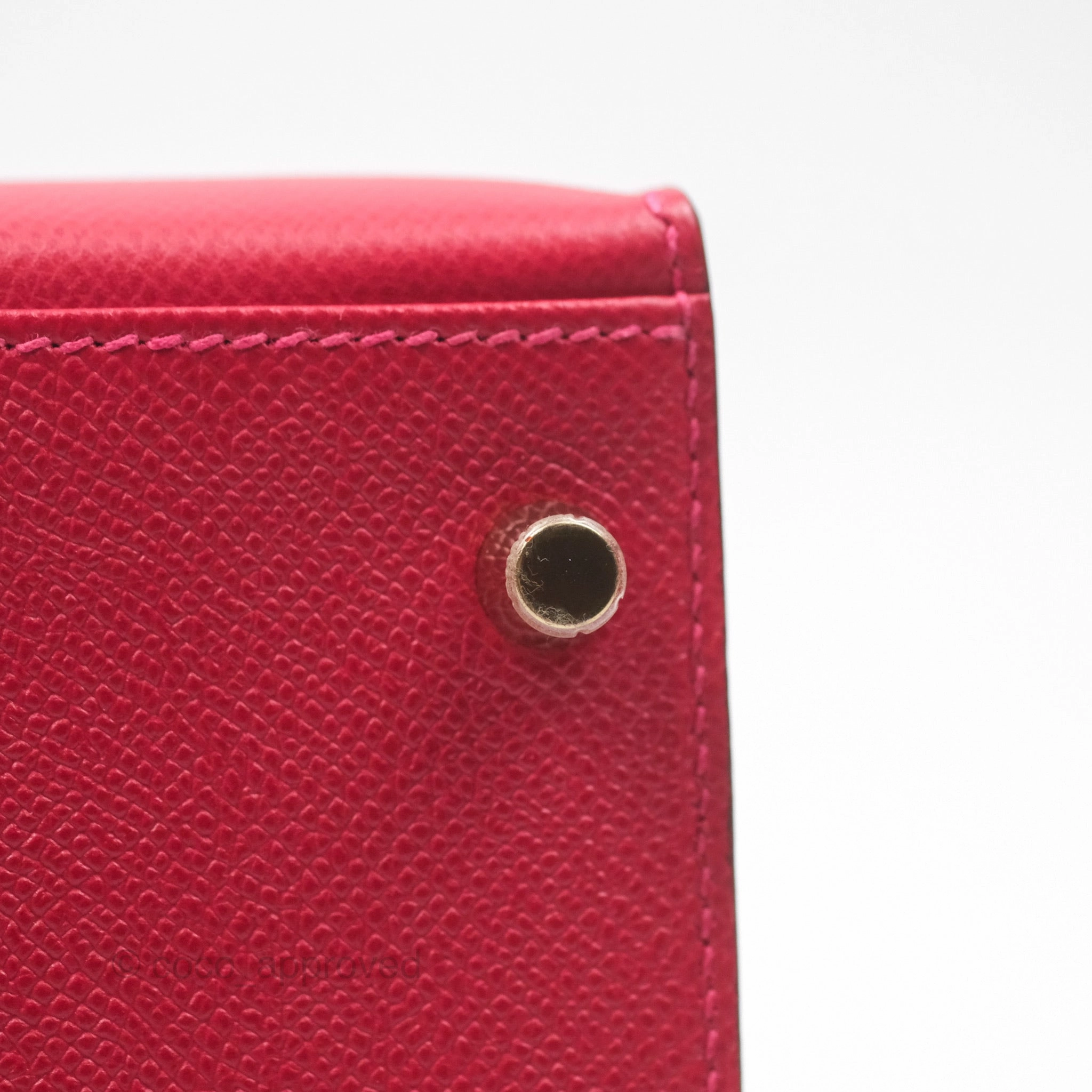 Herms Kelly 32 Sellier Rouge Casaque Q5 Epsom Gold Hardware