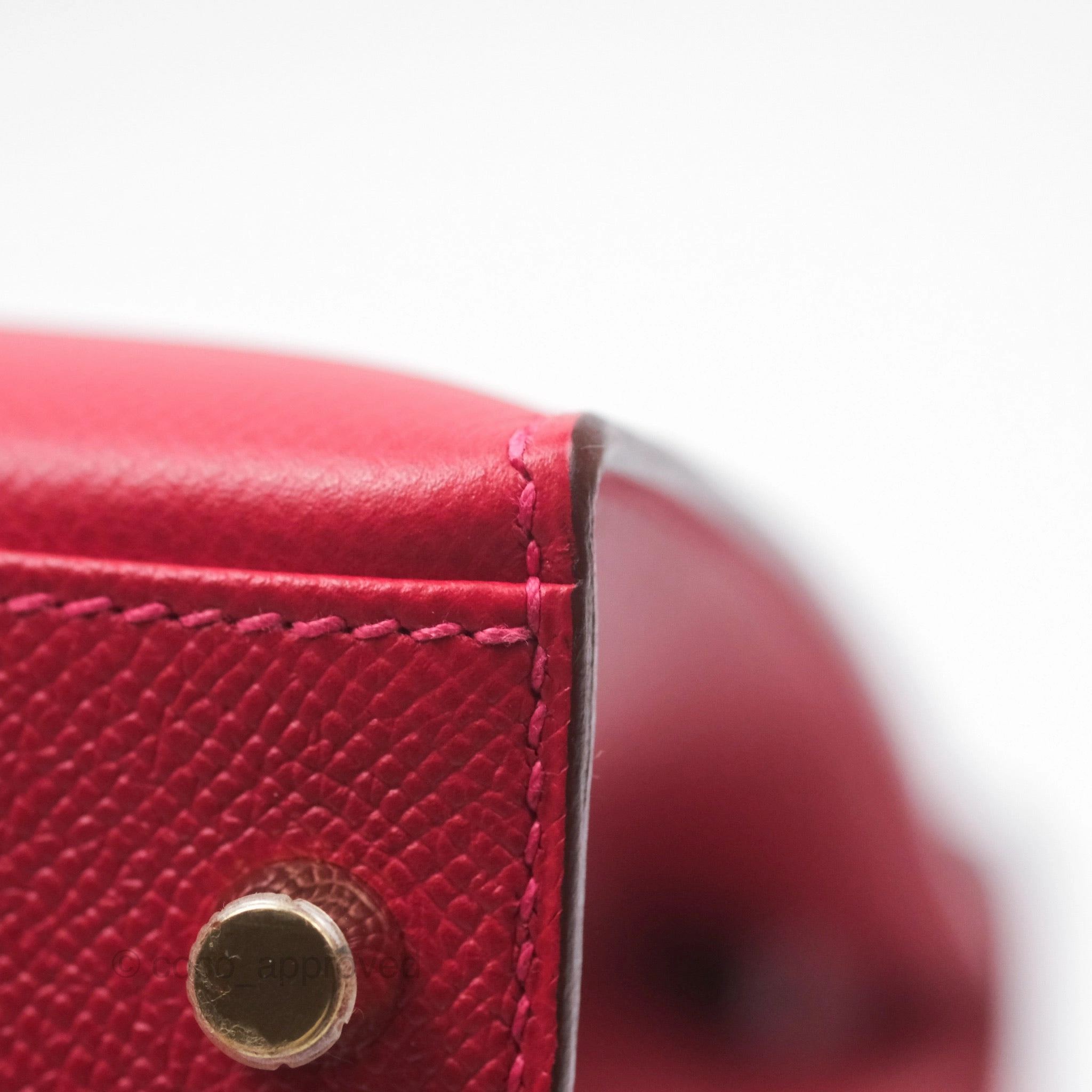 Herms Kelly 32 Sellier Rouge Casaque Q5 Epsom Gold Hardware