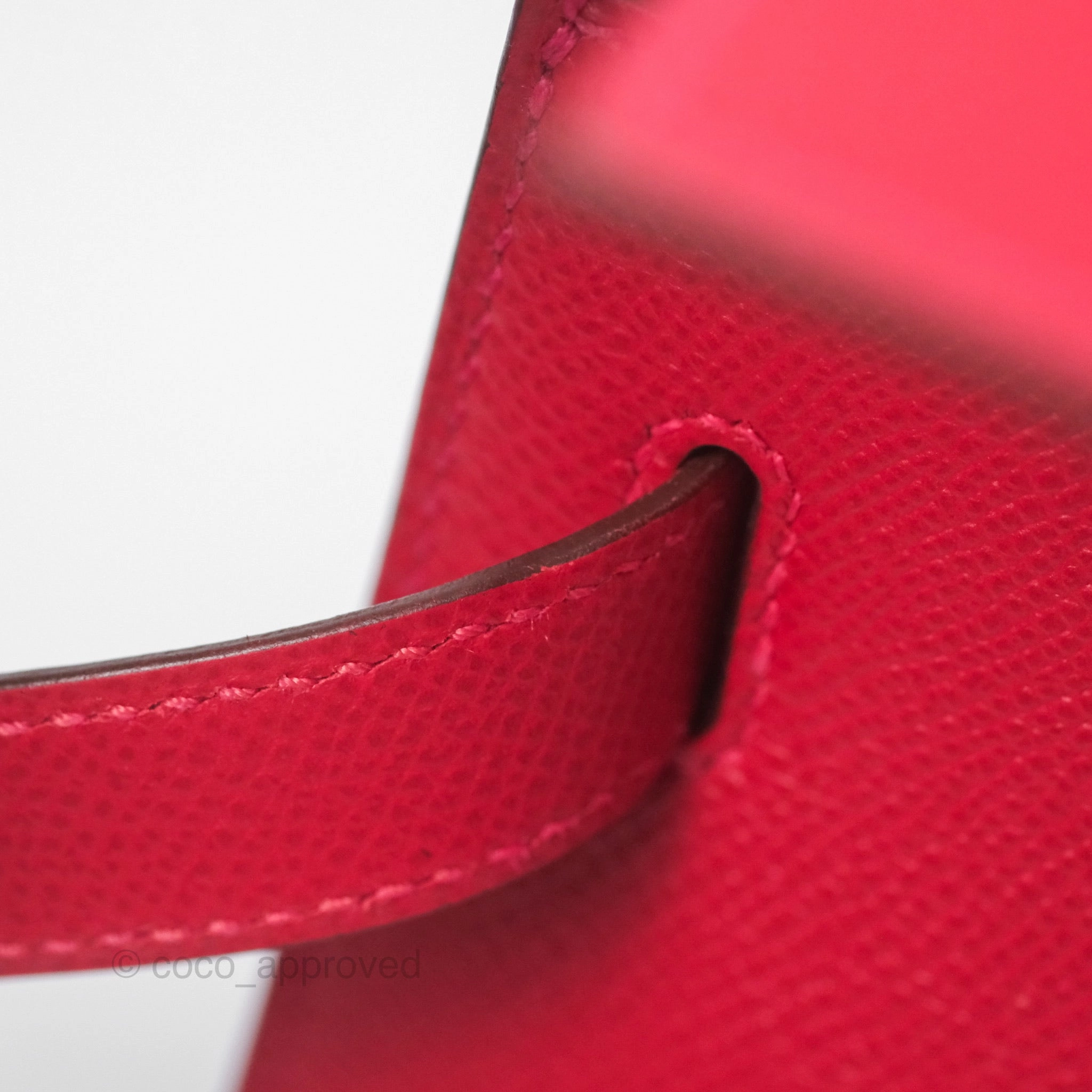 Herms Kelly 32 Sellier Rouge Casaque Q5 Epsom Gold Hardware