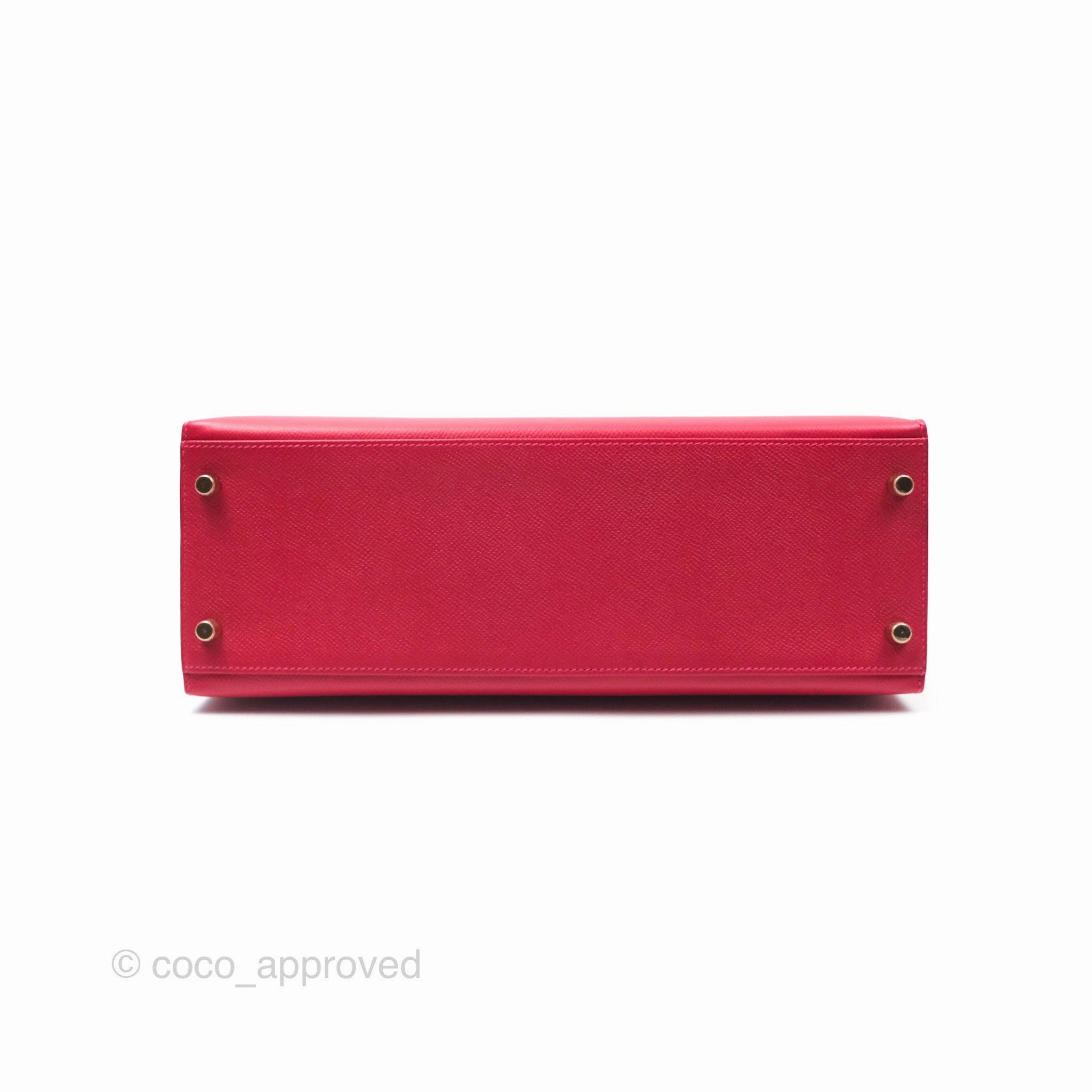 Herms Kelly 32 Sellier Rouge Casaque Q5 Epsom Gold Hardware
