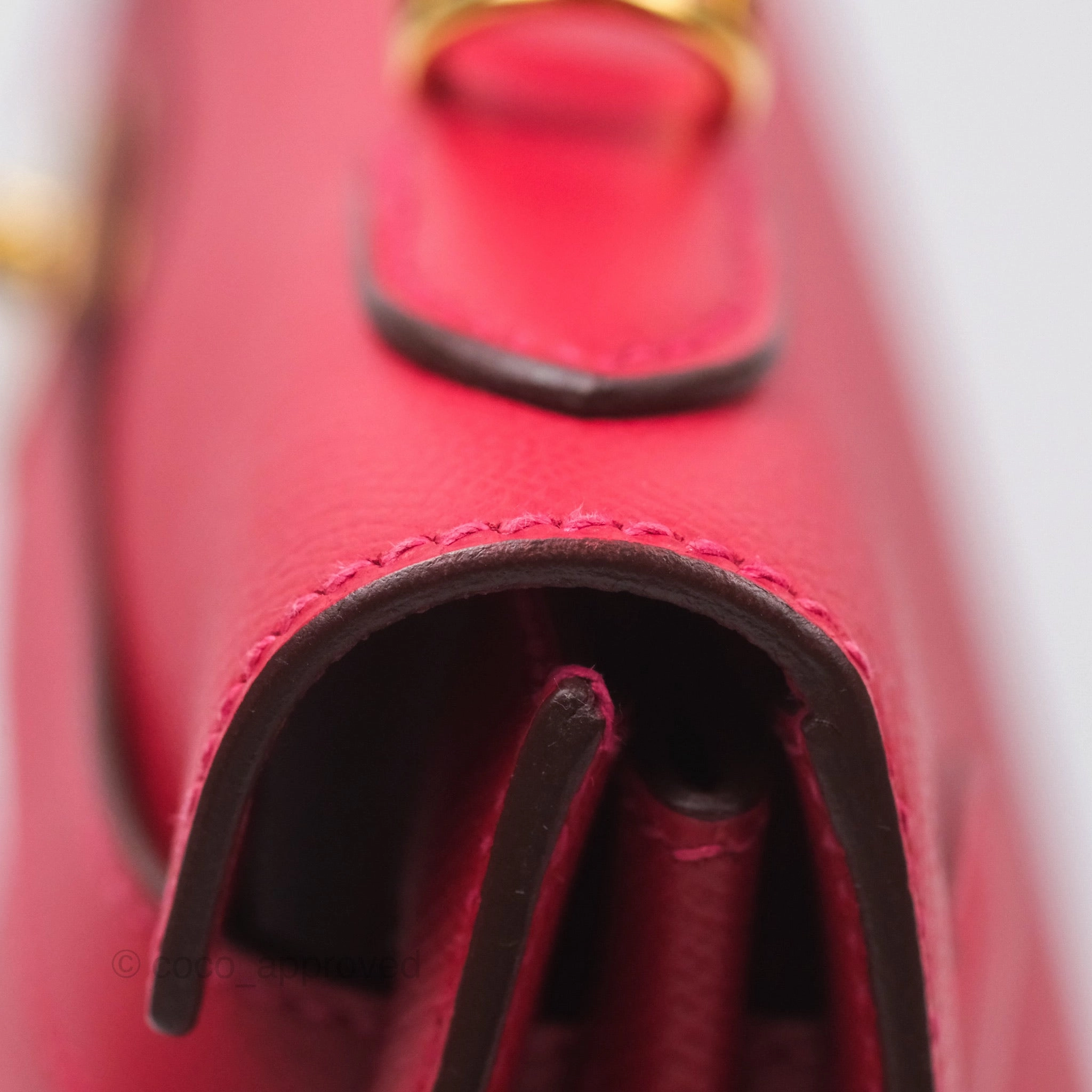 Herms Kelly 32 Sellier Rouge Casaque Q5 Epsom Gold Hardware