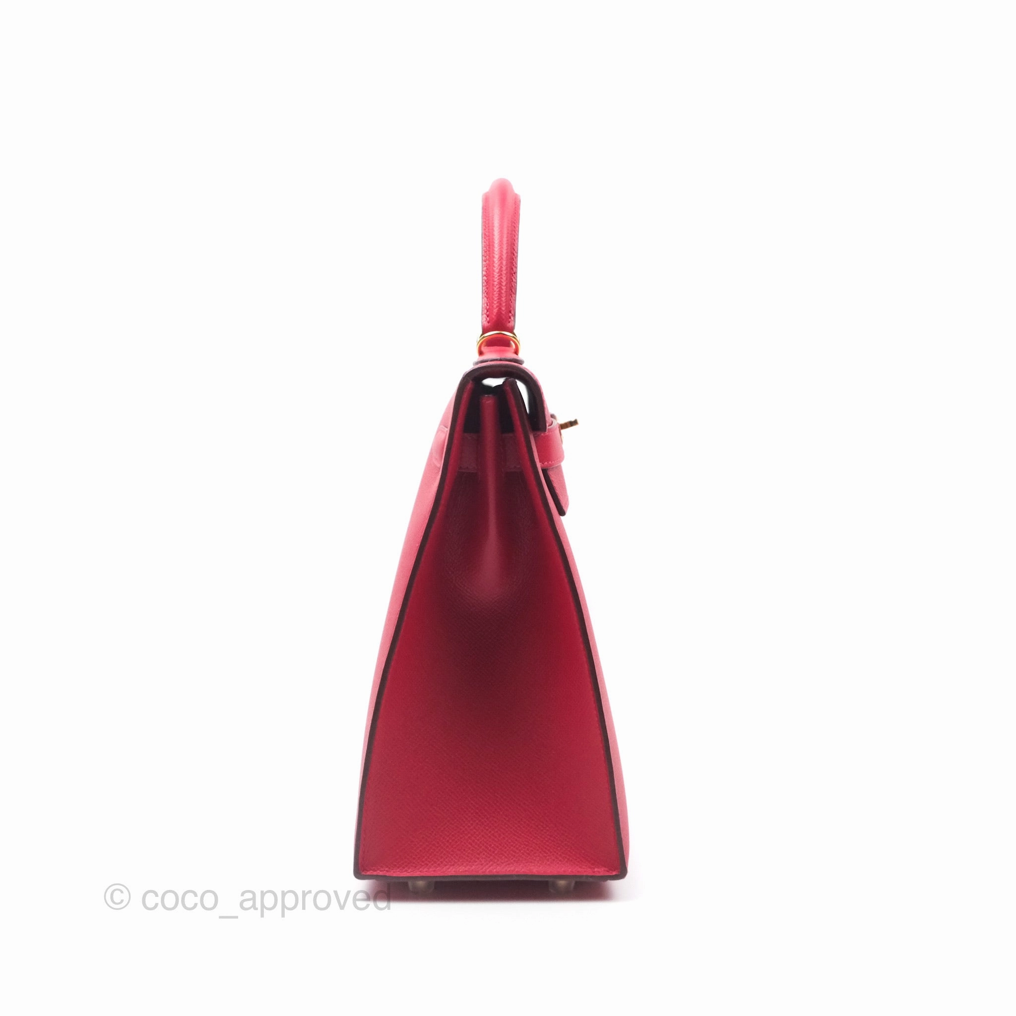 Herms Kelly 32 Sellier Rouge Casaque Q5 Epsom Gold Hardware