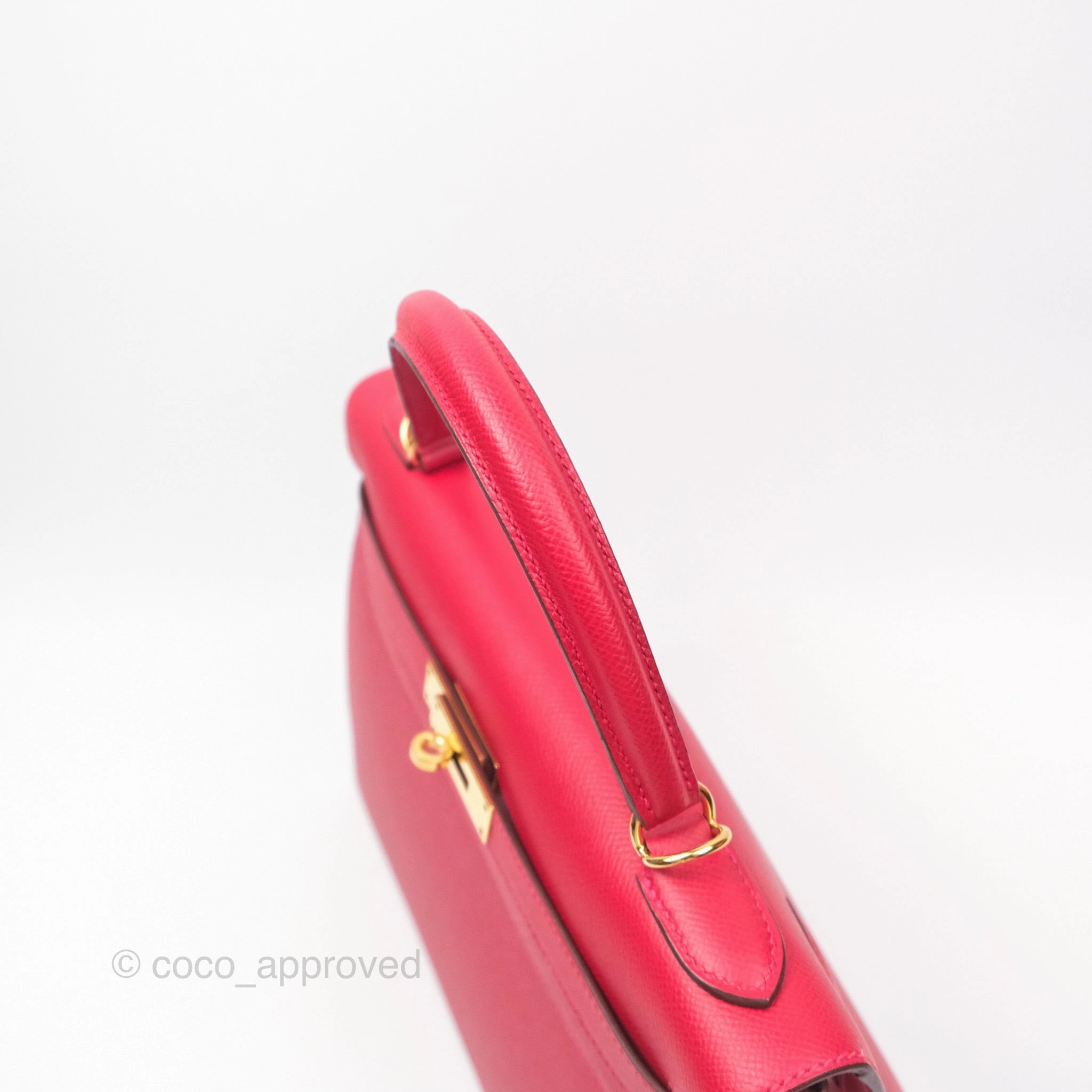 Herms Kelly 32 Sellier Rouge Casaque Q5 Epsom Gold Hardware