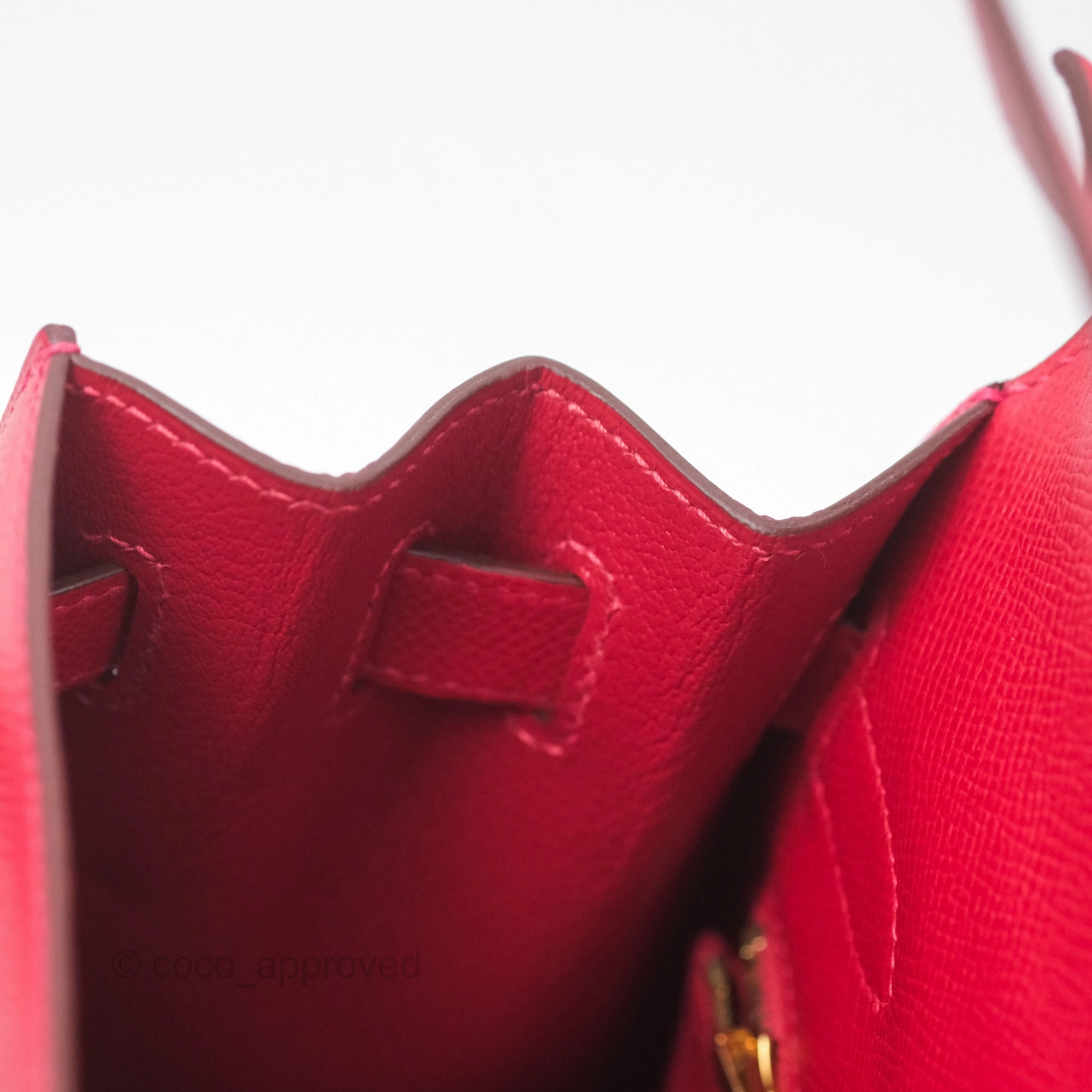 Herms Kelly 32 Sellier Rouge Casaque Q5 Epsom Gold Hardware
