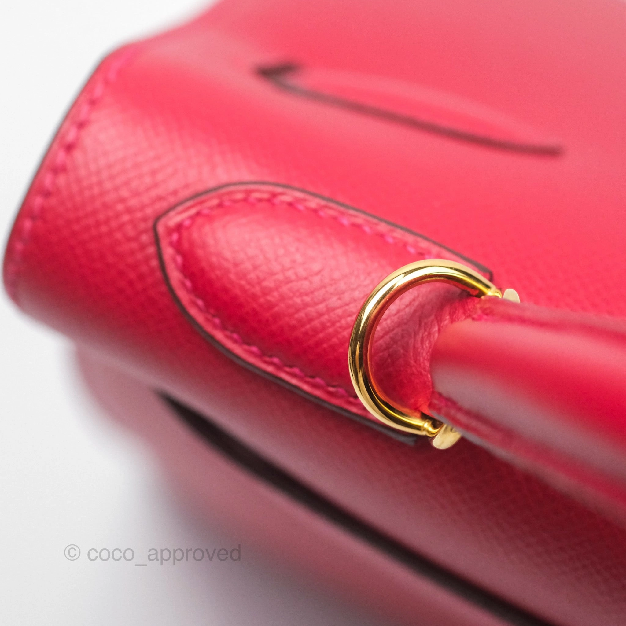 Herms Kelly 32 Sellier Rouge Casaque Q5 Epsom Gold Hardware