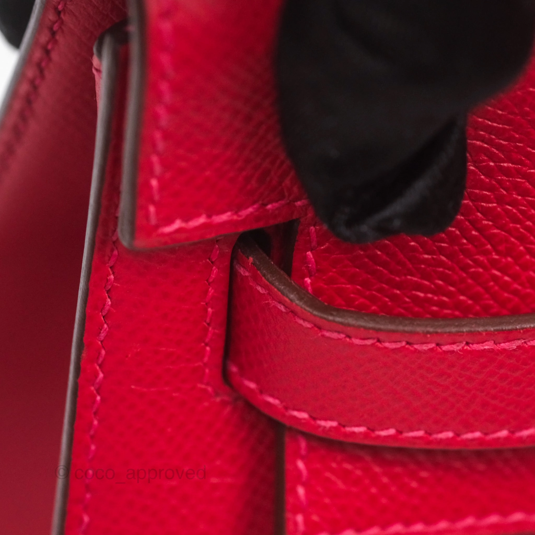 Herms Kelly 32 Sellier Rouge Casaque Q5 Epsom Gold Hardware