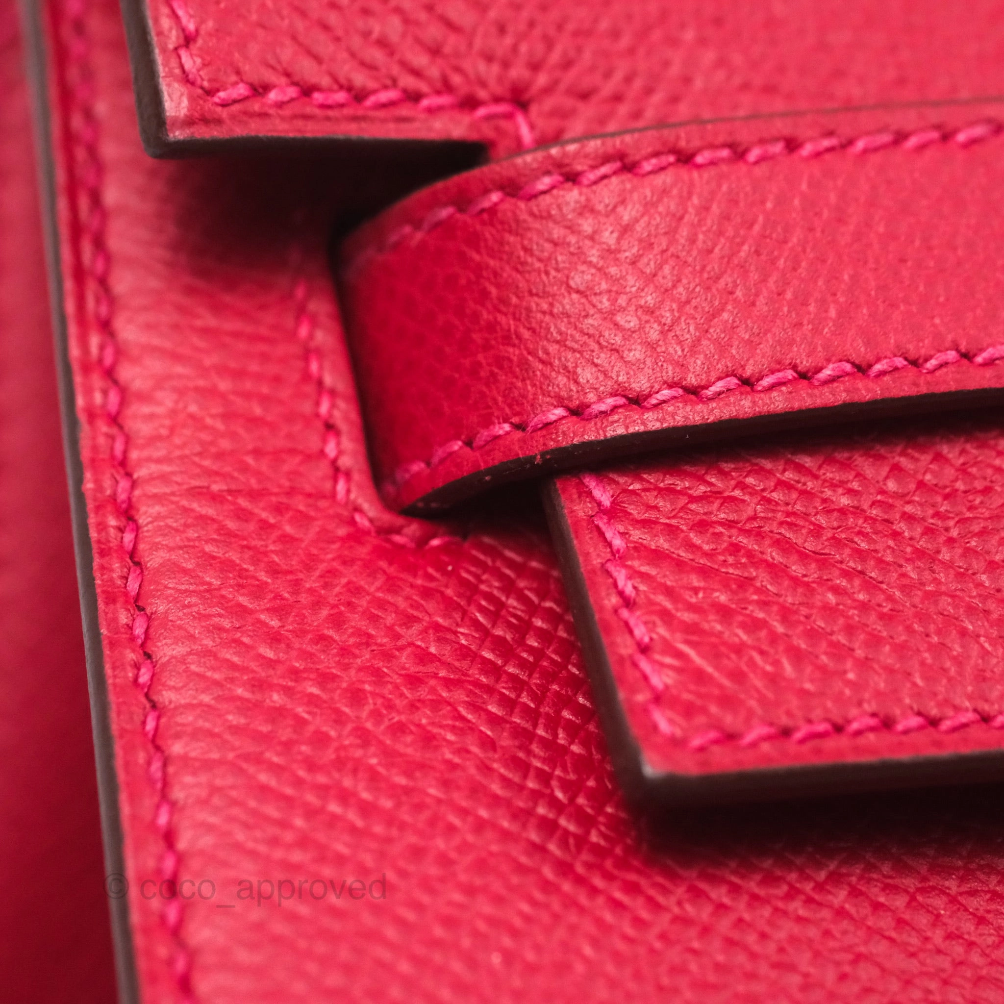 Herms Kelly 32 Sellier Rouge Casaque Q5 Epsom Gold Hardware
