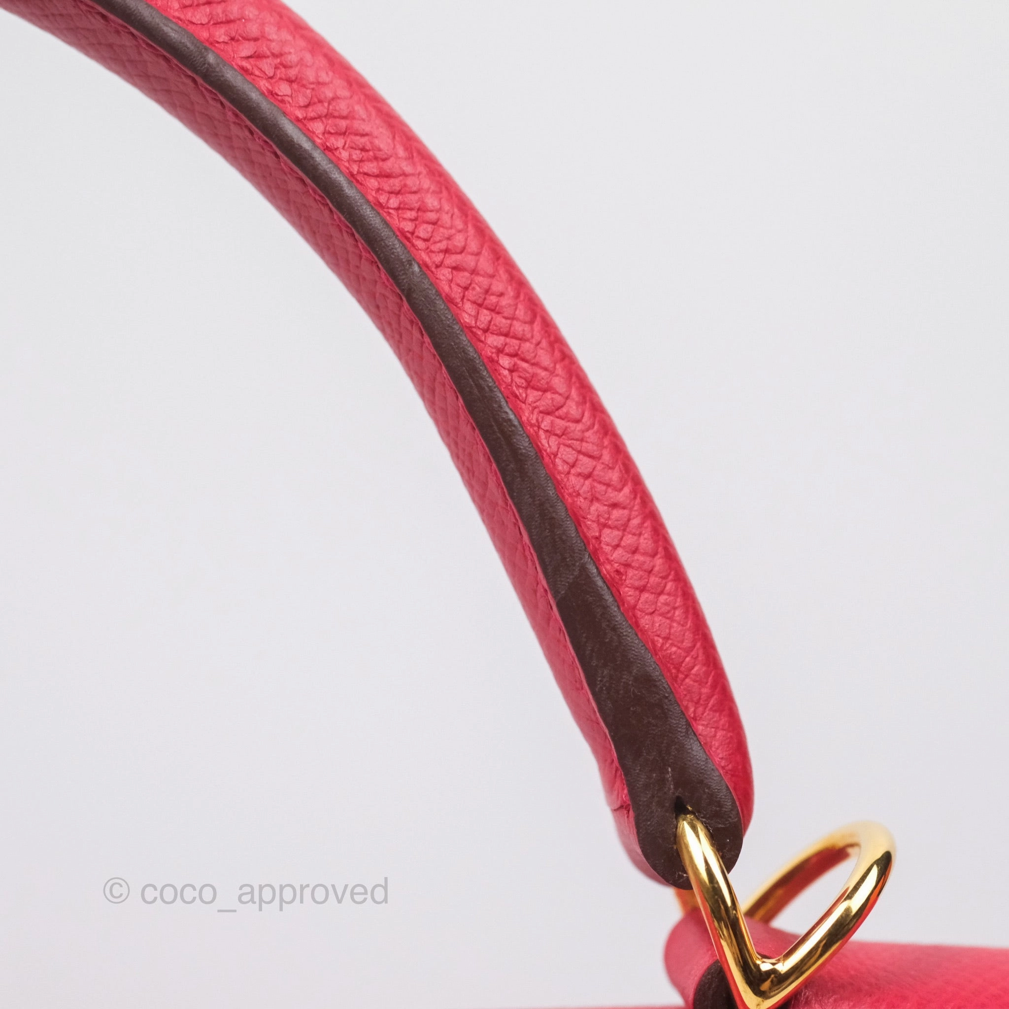 Herms Kelly 32 Sellier Rouge Casaque Q5 Epsom Gold Hardware