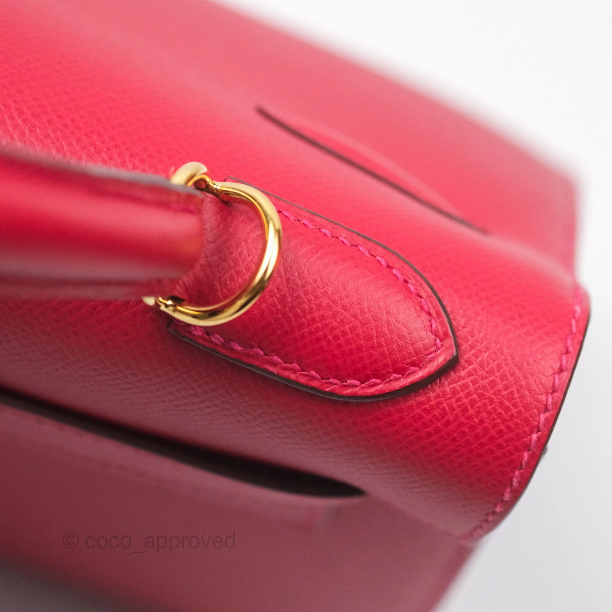 Herms Kelly 32 Sellier Rouge Casaque Q5 Epsom Gold Hardware