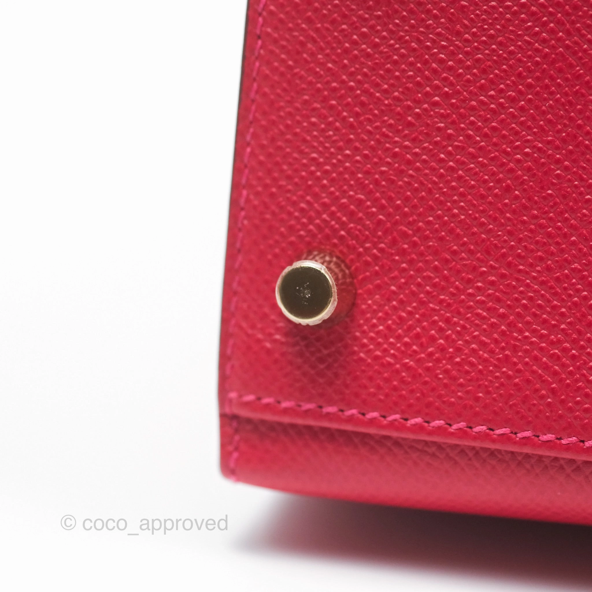 Herms Kelly 32 Sellier Rouge Casaque Q5 Epsom Gold Hardware