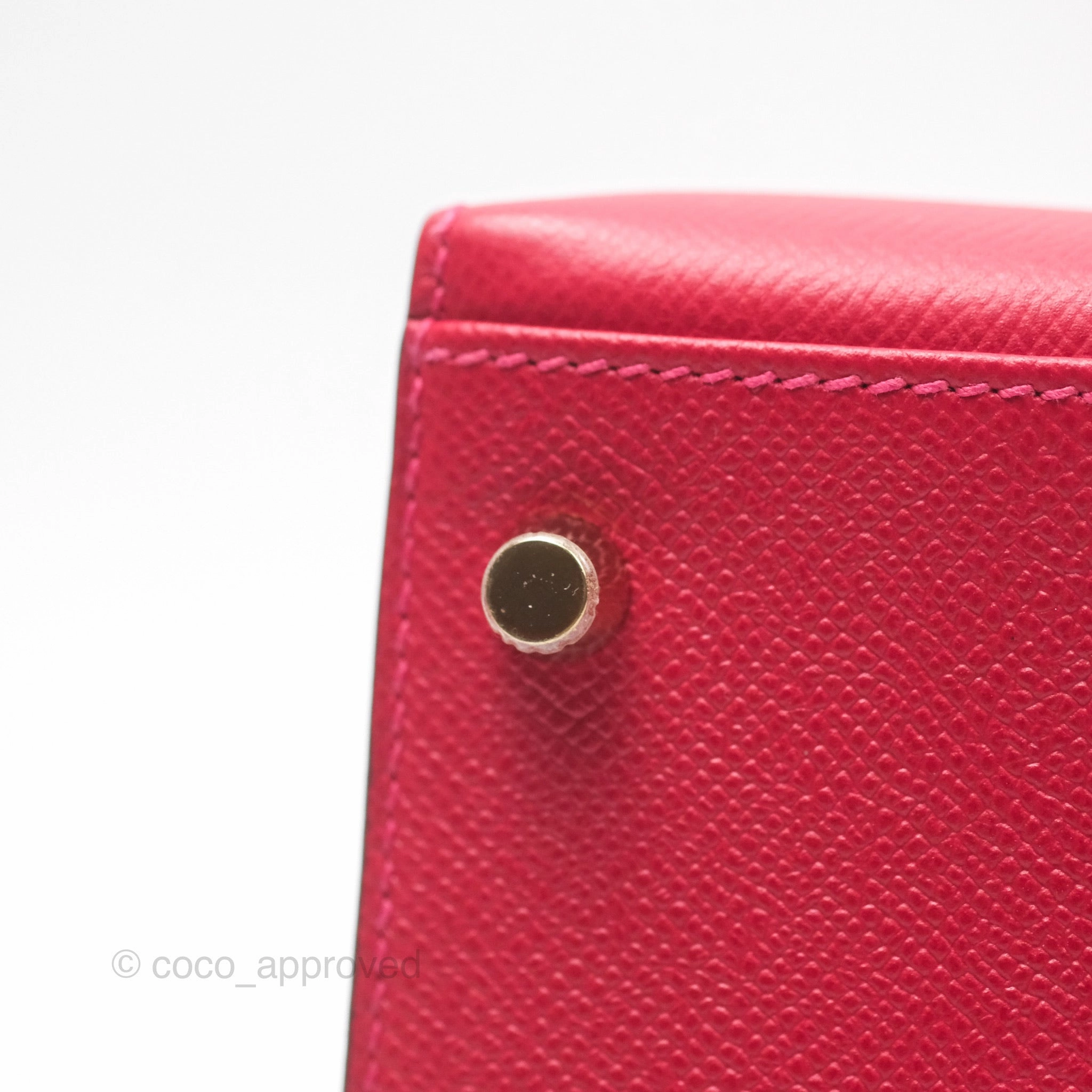Herms Kelly 32 Sellier Rouge Casaque Q5 Epsom Gold Hardware