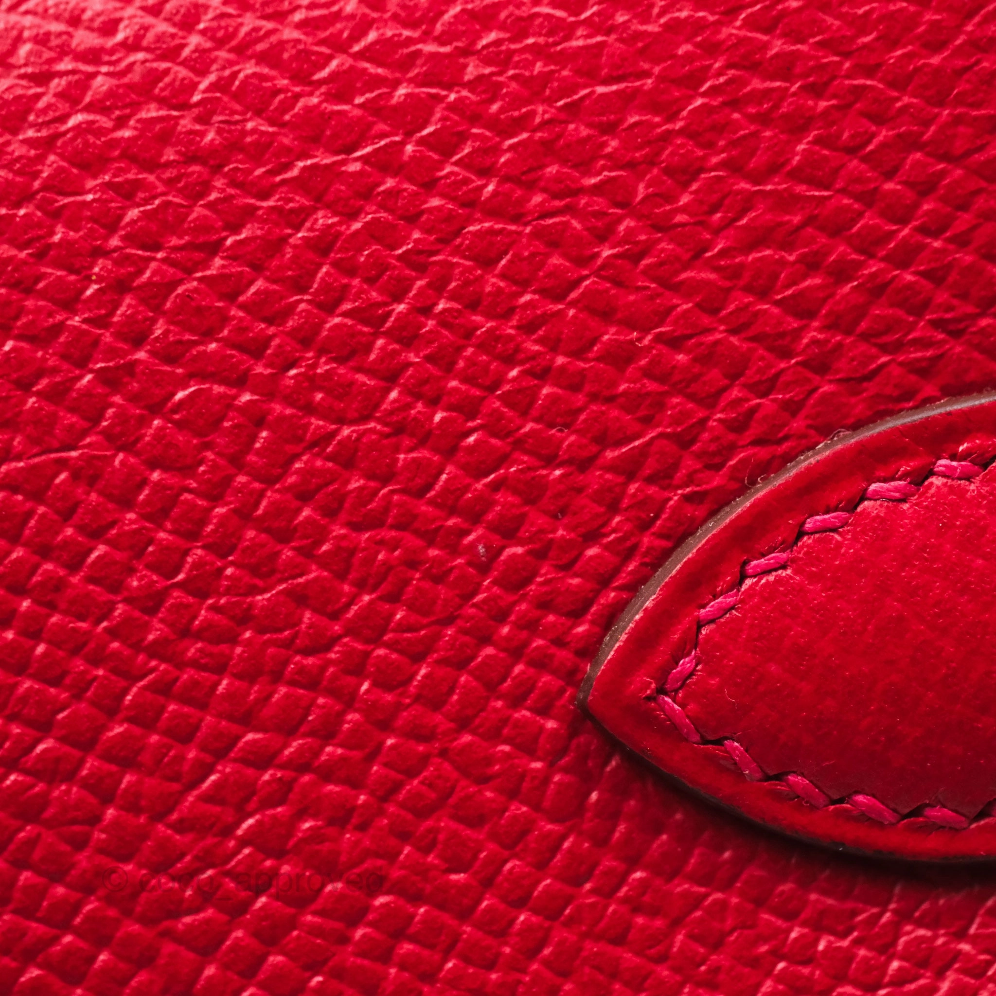 Herms Kelly 32 Sellier Rouge Casaque Q5 Epsom Palladium Hardware