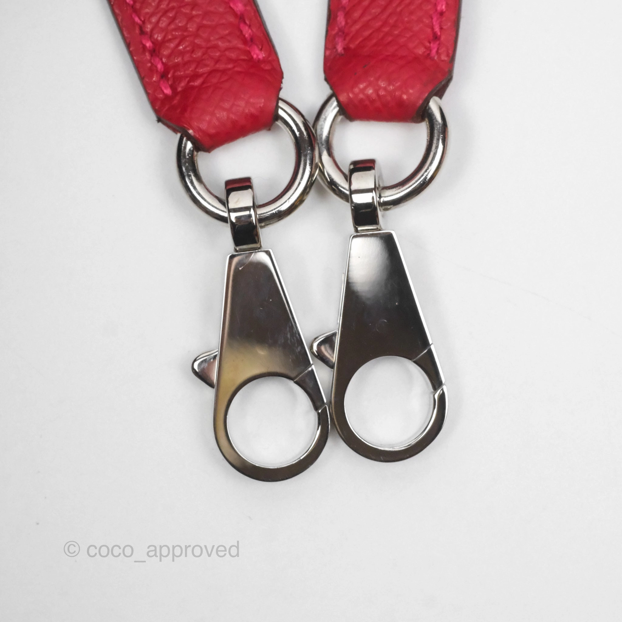 Herms Kelly 32 Sellier Rouge Casaque Q5 Epsom Palladium Hardware