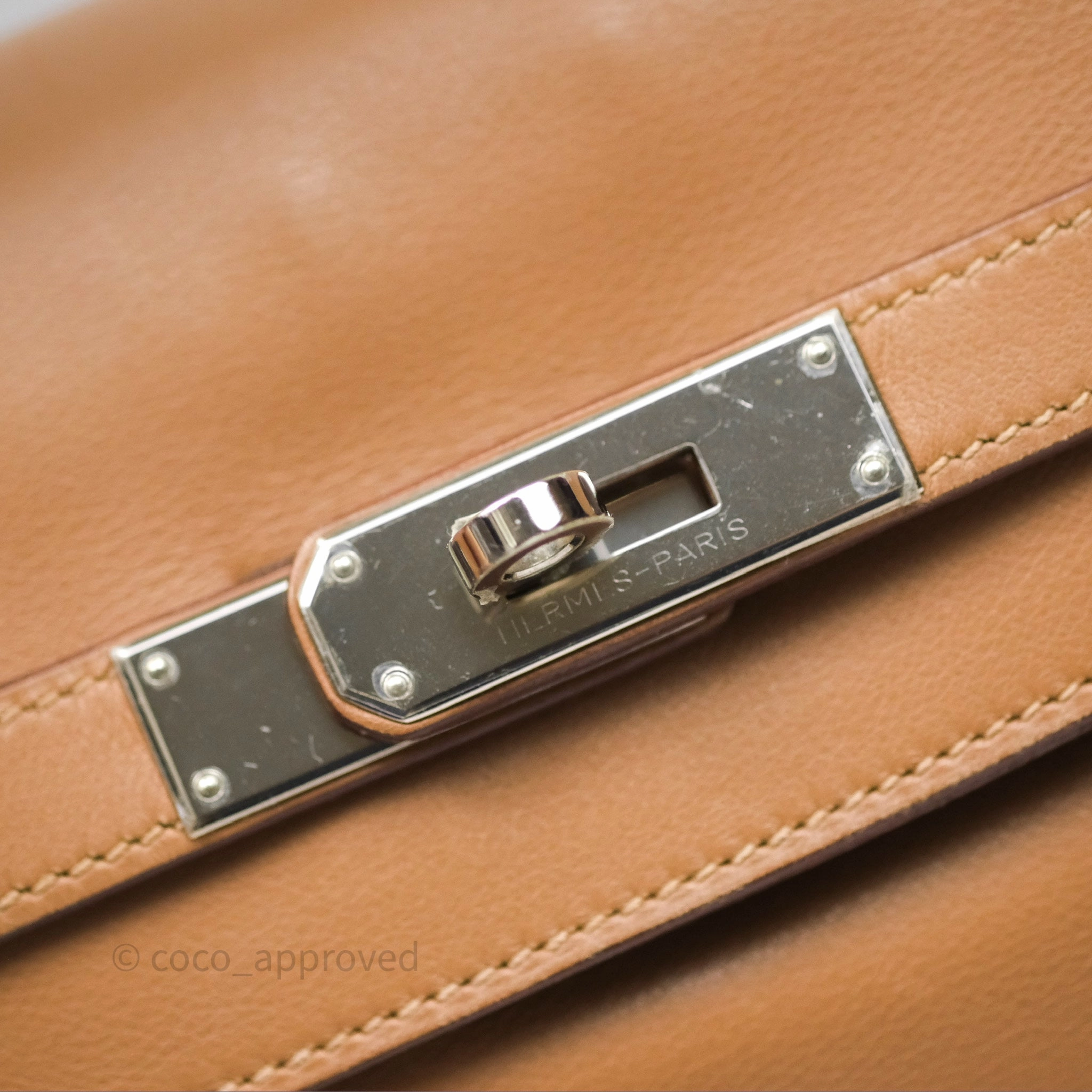 Herms Kelly 35 Retourne Chai 0M Evercolor Palladium Hardware