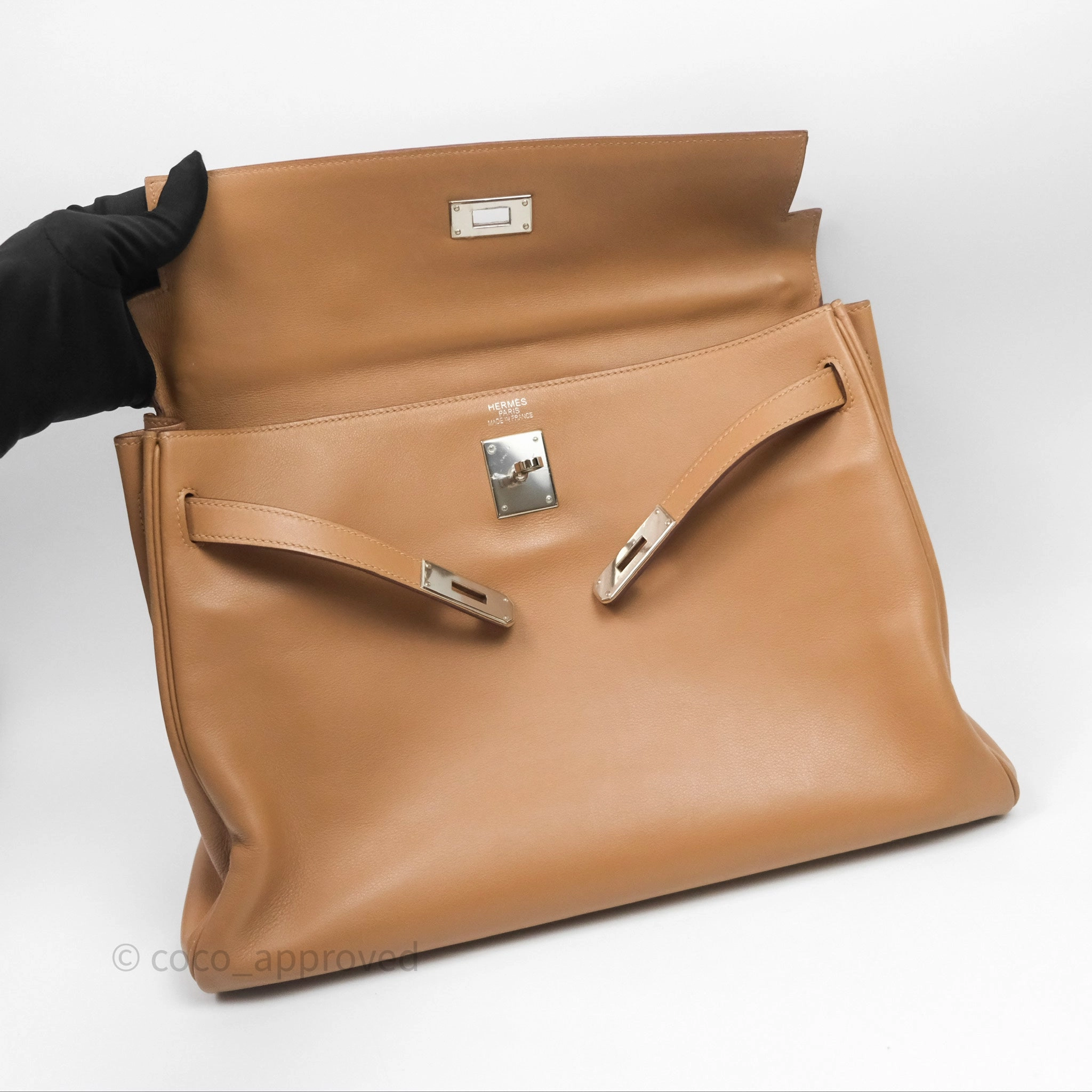 Herms Kelly 35 Retourne Chai 0M Evercolor Palladium Hardware