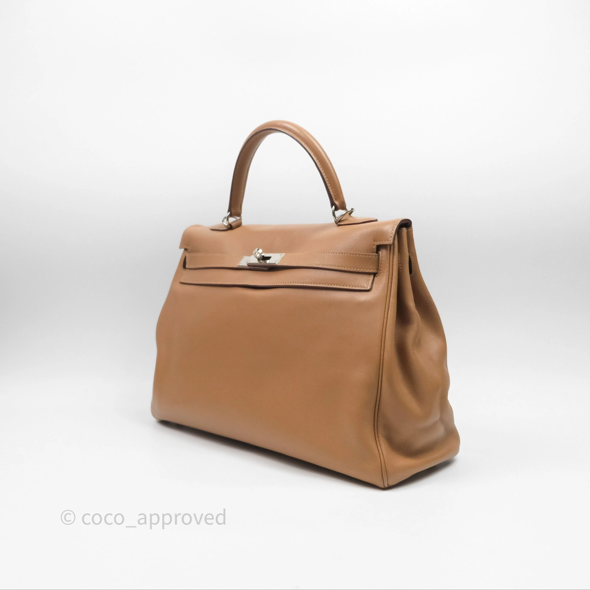 Herms Kelly 35 Retourne Chai 0M Evercolor Palladium Hardware