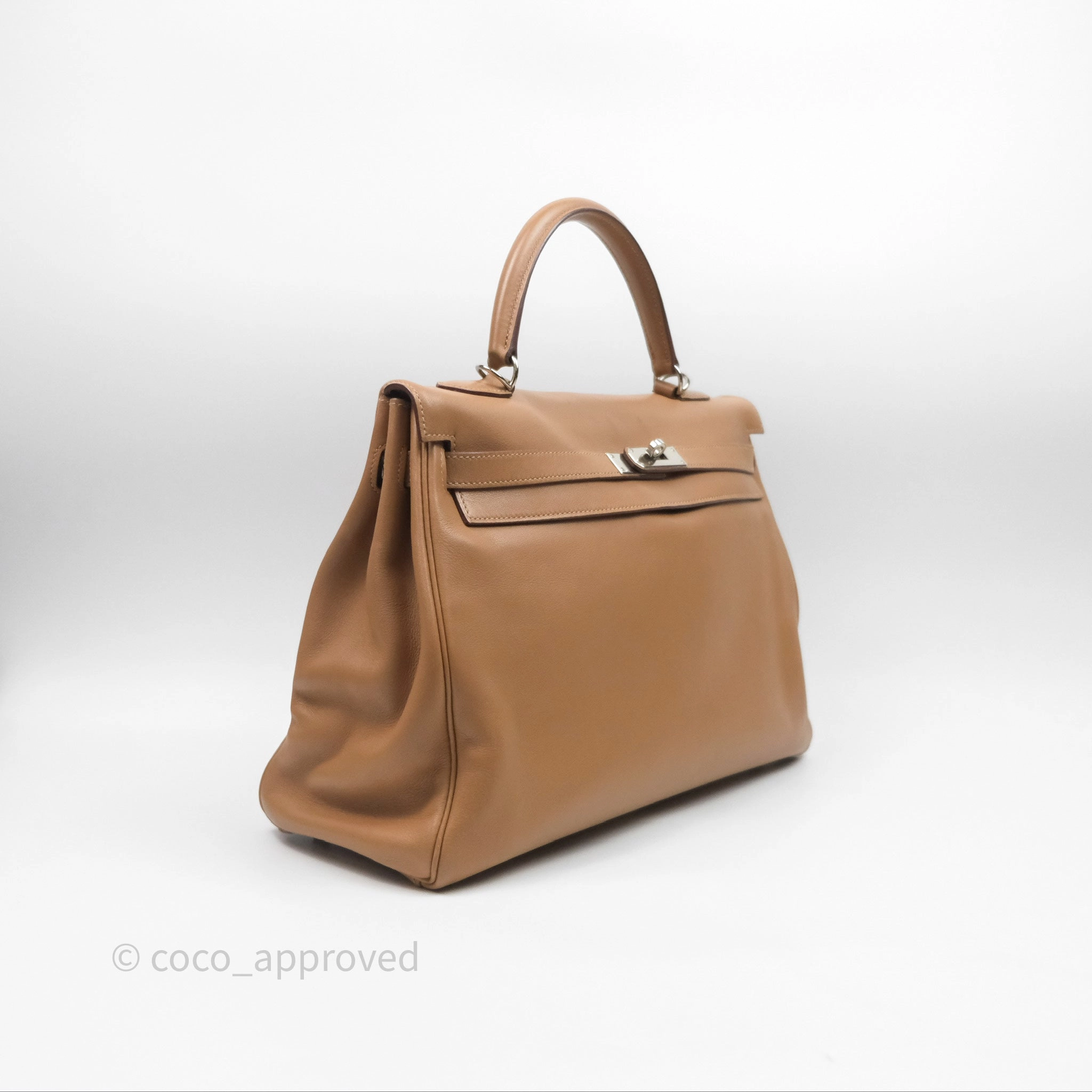 Herms Kelly 35 Retourne Chai 0M Evercolor Palladium Hardware