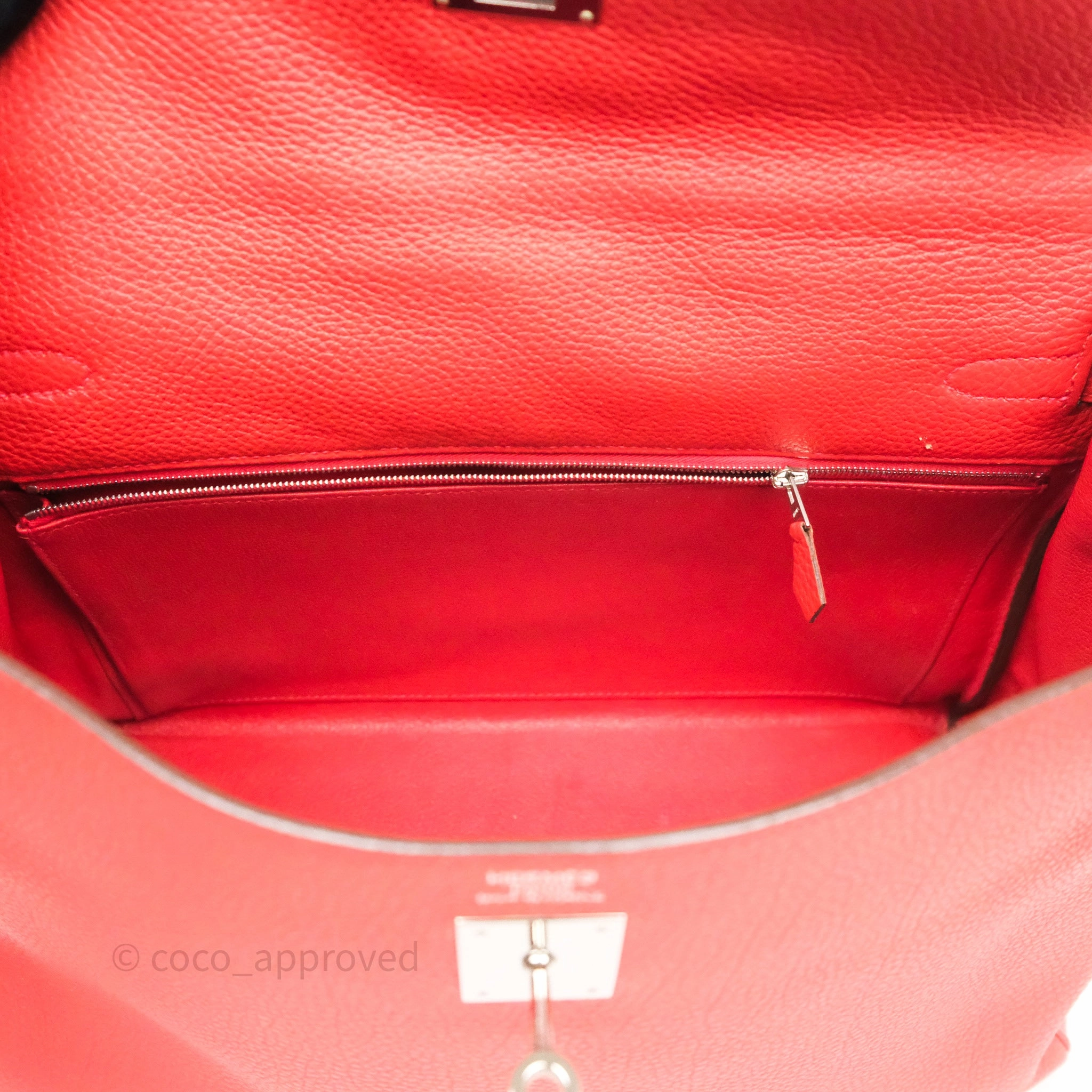 Herms Kelly 35 Retourne Red Togo Palladium Hardware