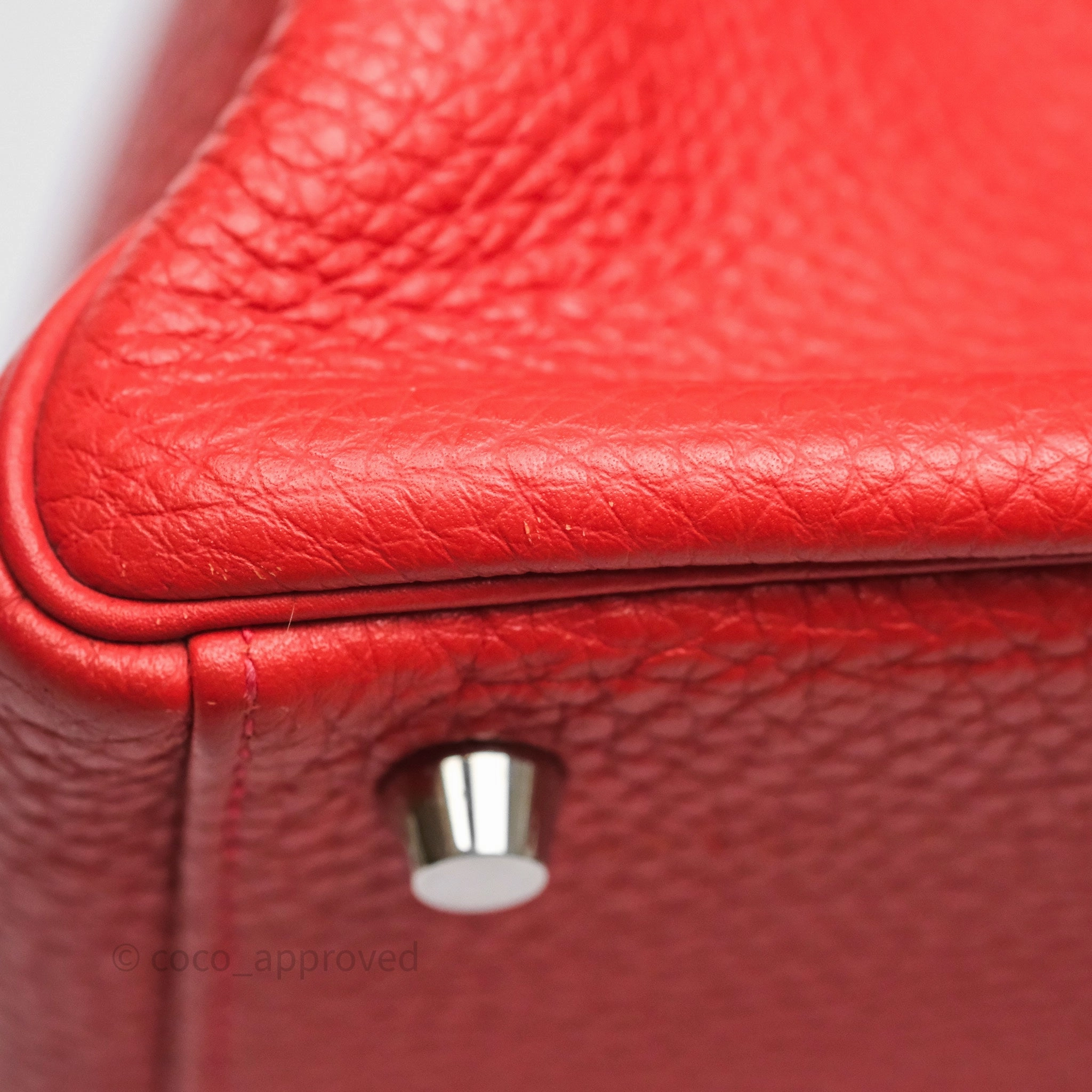 Herms Kelly 35 Retourne Red Togo Palladium Hardware