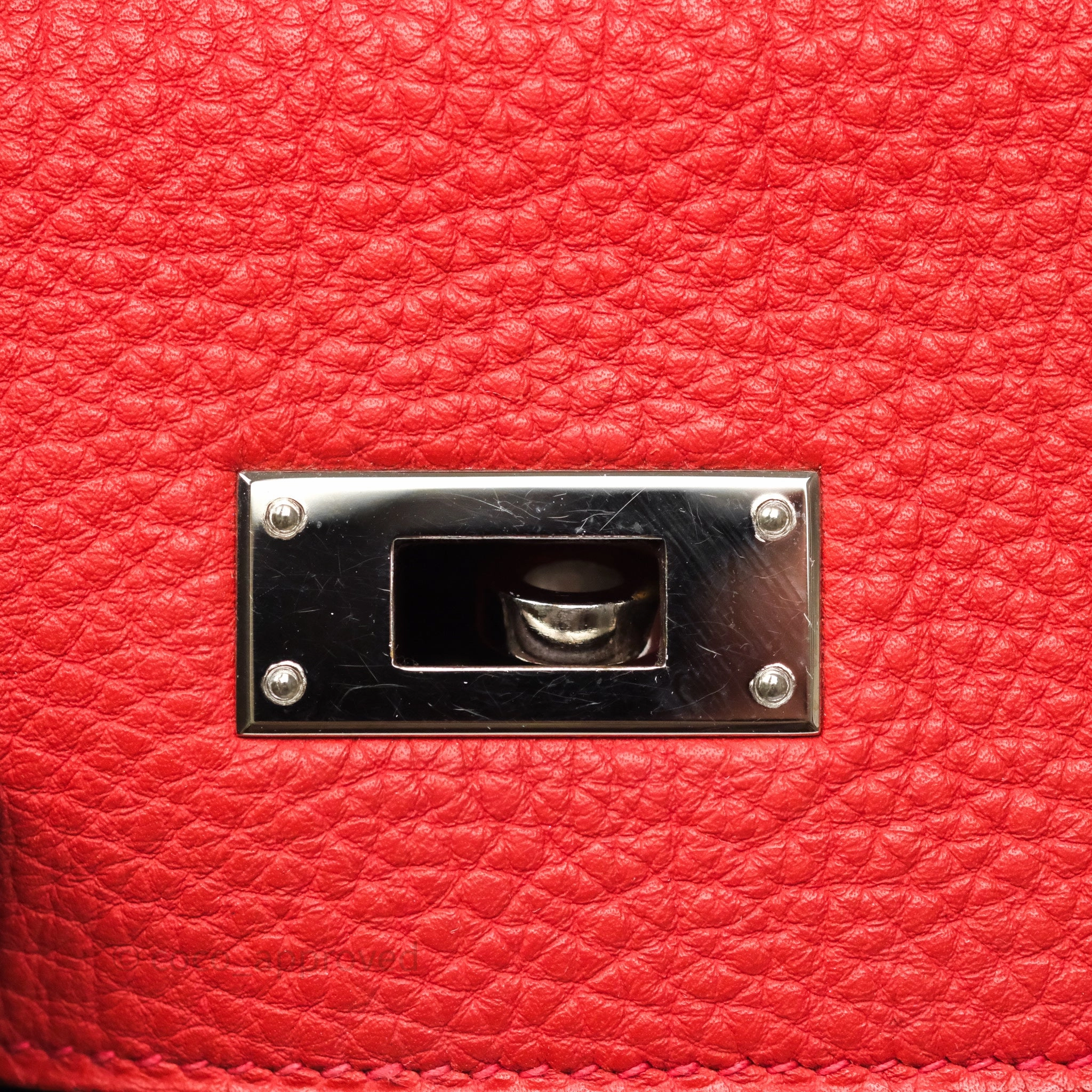 Herms Kelly 35 Retourne Red Togo Palladium Hardware