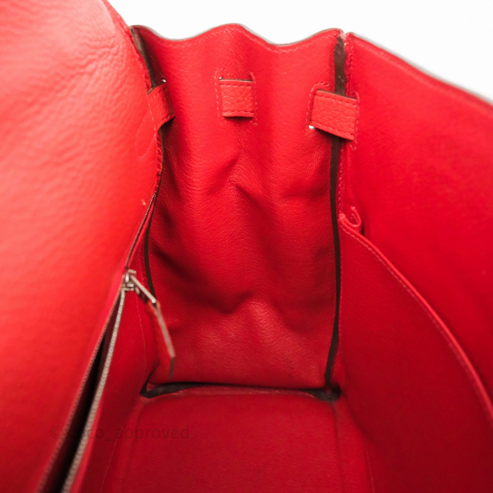 Herms Kelly 35 Retourne Red Togo Palladium Hardware