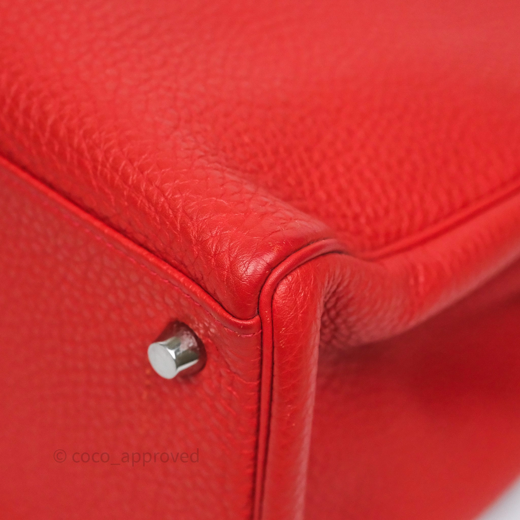 Herms Kelly 35 Retourne Red Togo Palladium Hardware