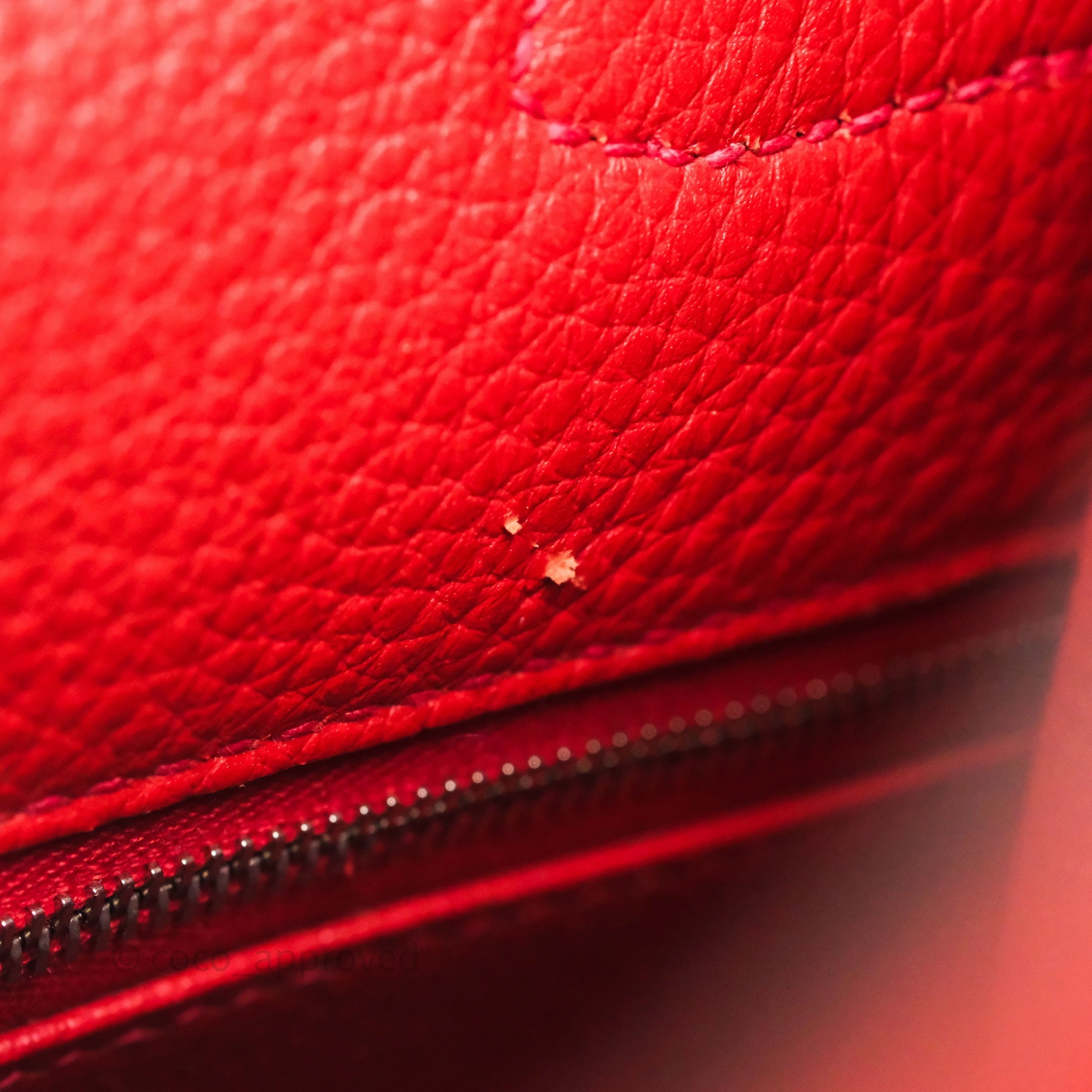 Herms Kelly 35 Retourne Red Togo Palladium Hardware