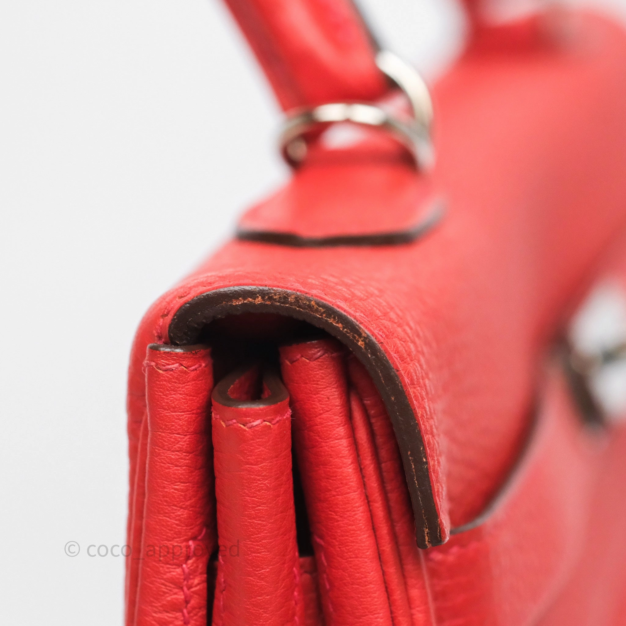 Herms Kelly 35 Retourne Red Togo Palladium Hardware